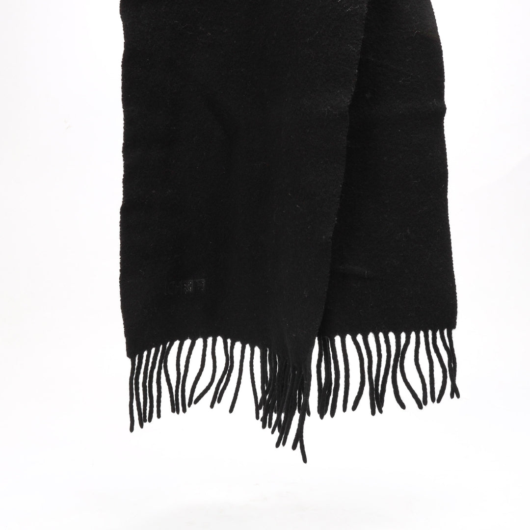 Fendi Black Cashmere Scarf