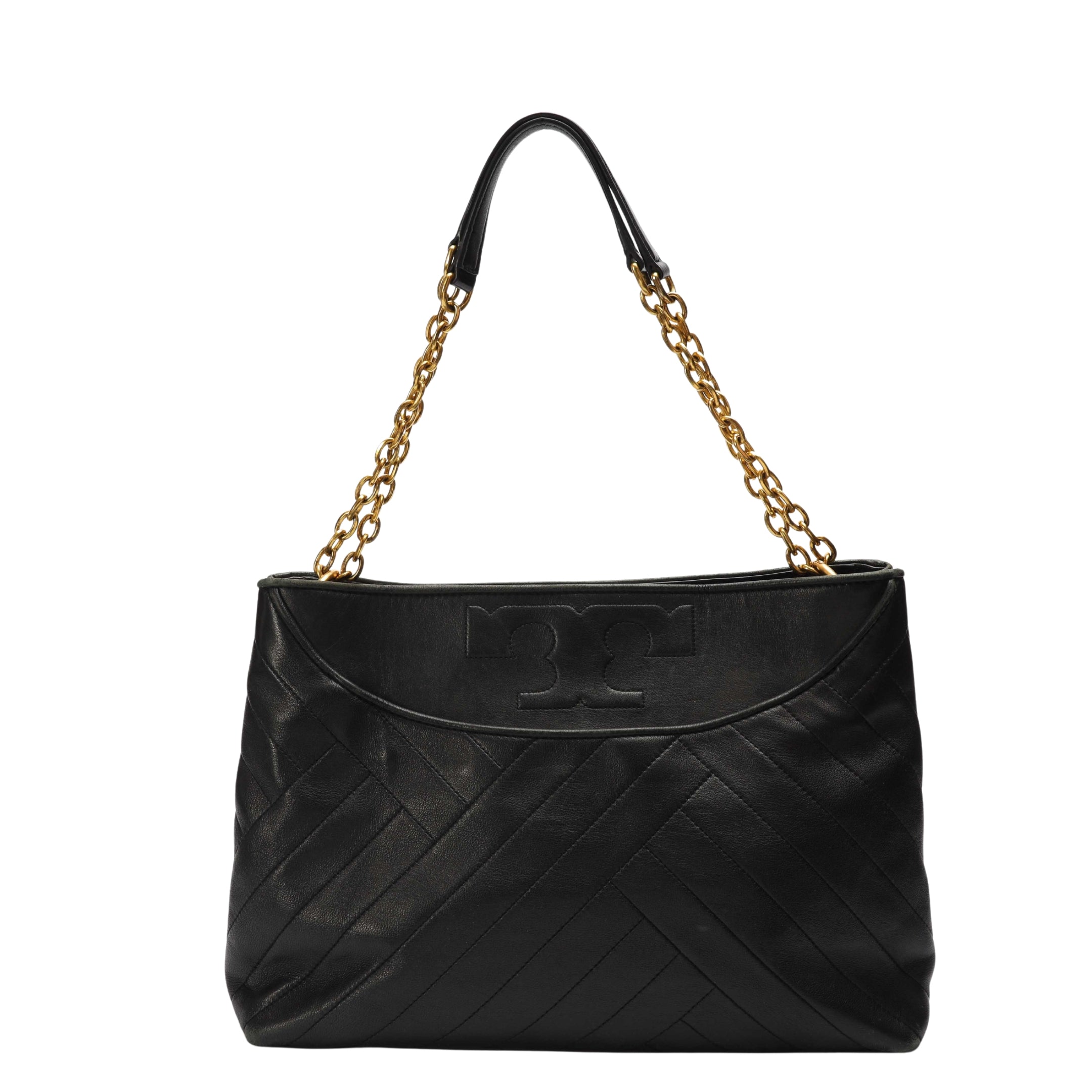 Tory Burch Black Quilted Alexa Tote