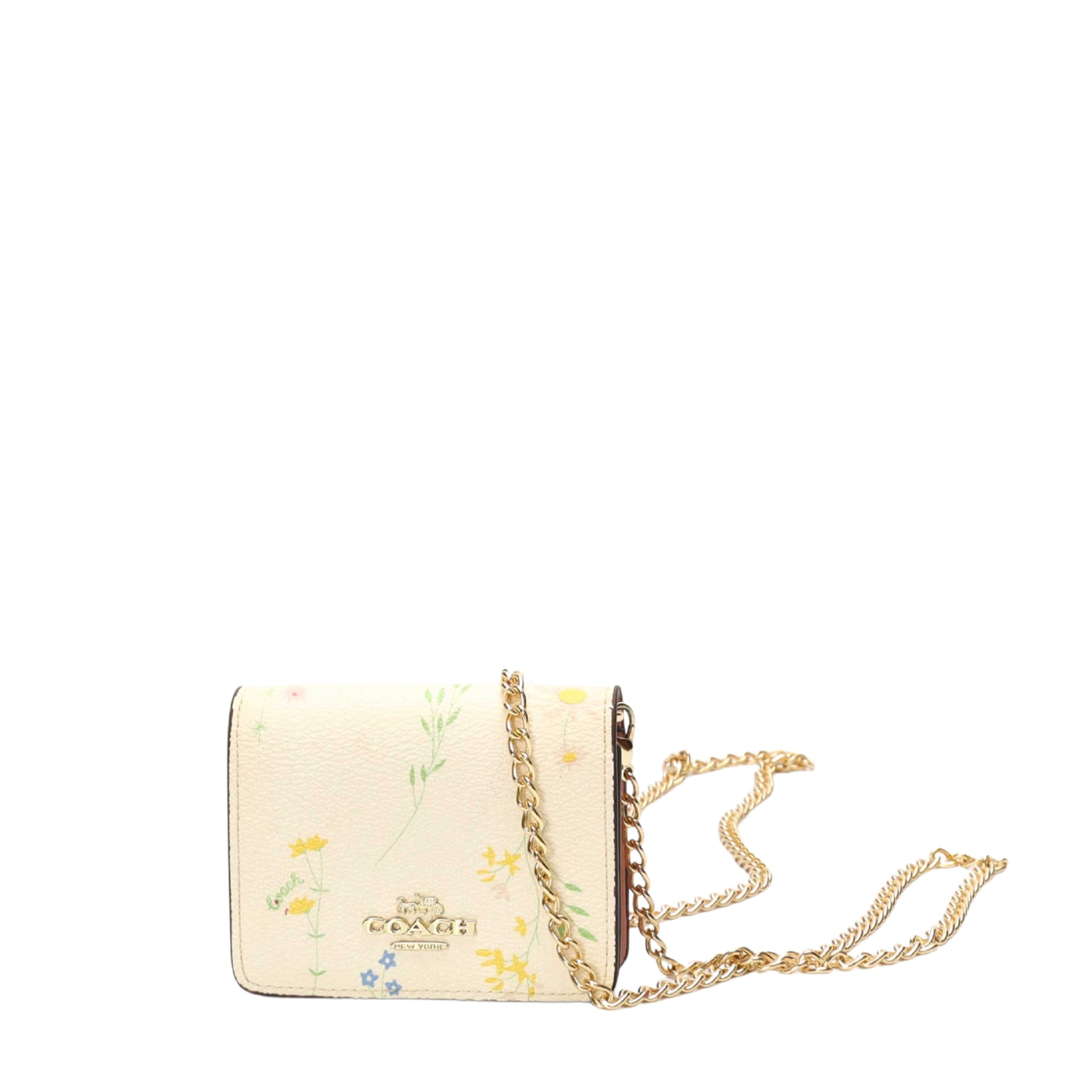 Coach Floral Mini Chain Wallet