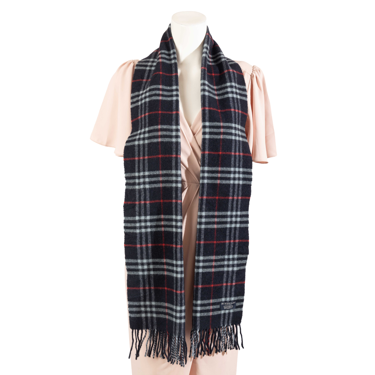 Burberry Black Check Scarf