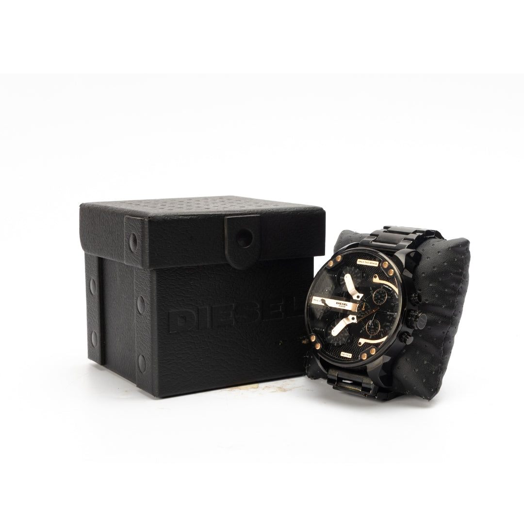 Diesel Mr. Daddy 2.0 Men Black Skeleton Dial Analogue Watch