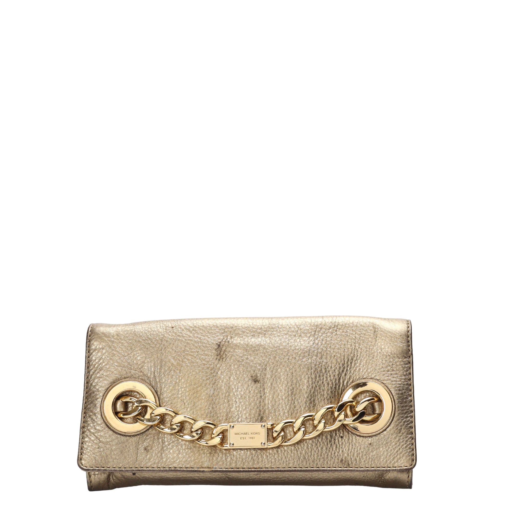Michael Kors Metallic Chain Clutch