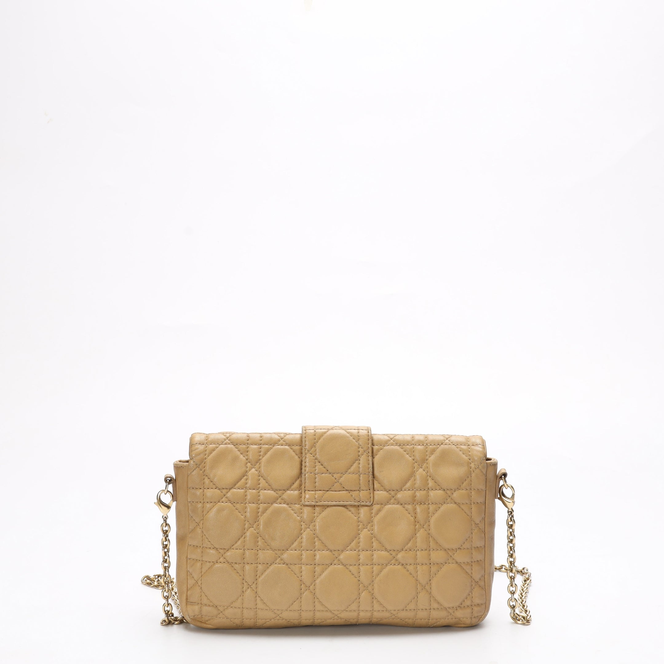 Dior Beige Cannage Miss Dior Promenade Chain Clutch