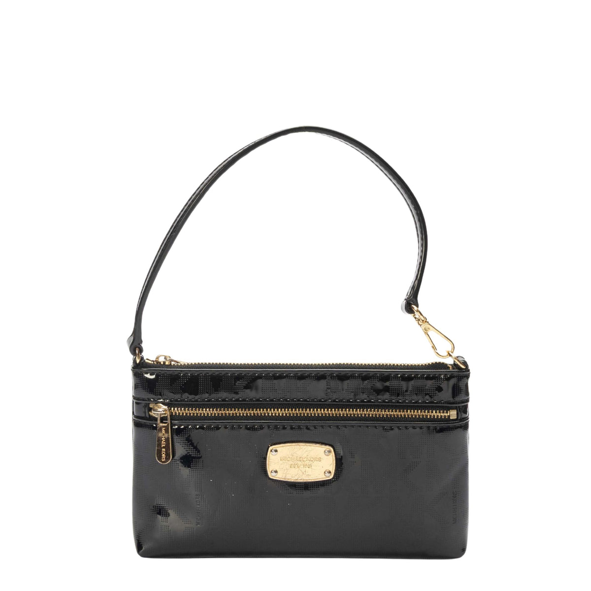 Michael Kors Black Patent Wristlet