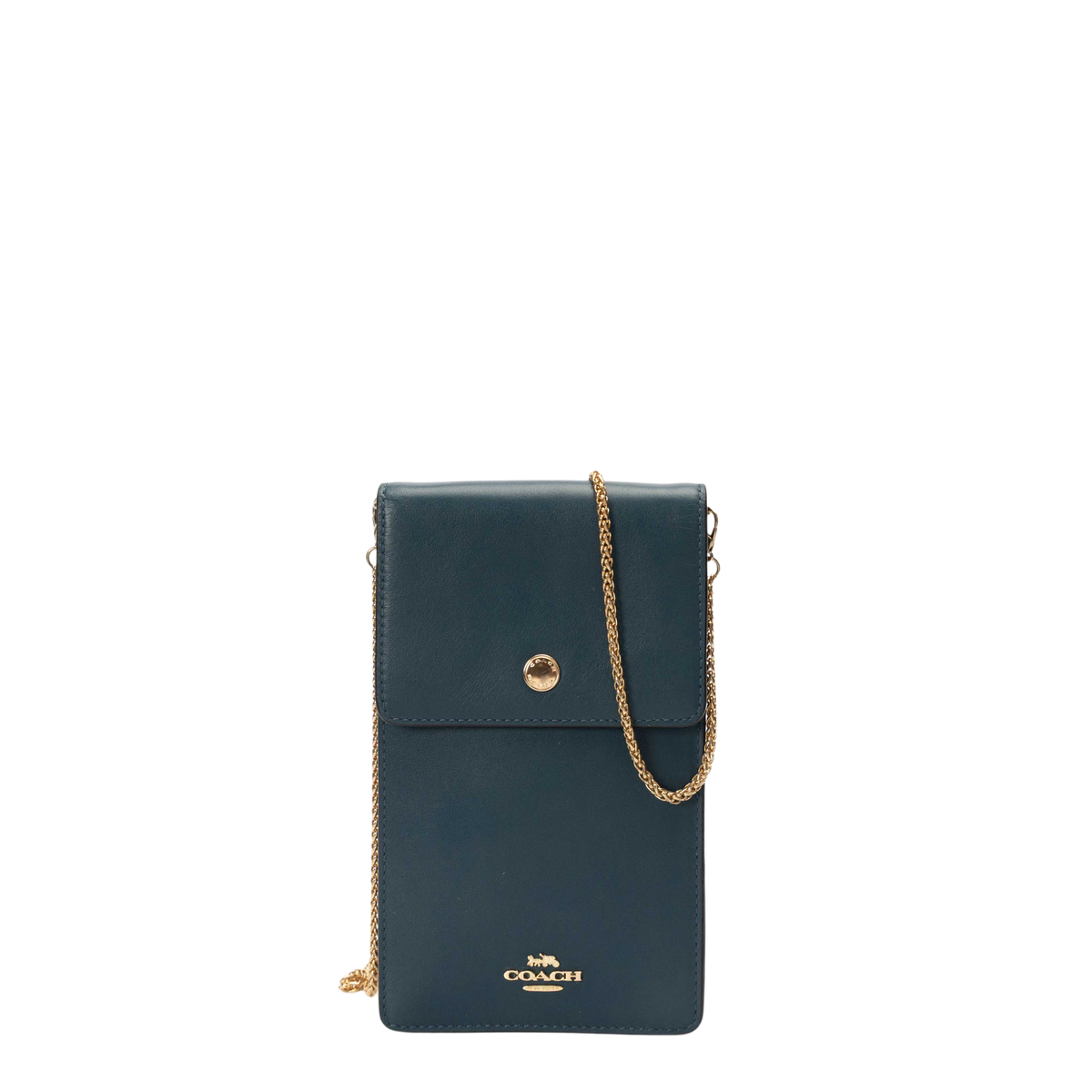 Coach Green Snap Phone Crossbody Bag