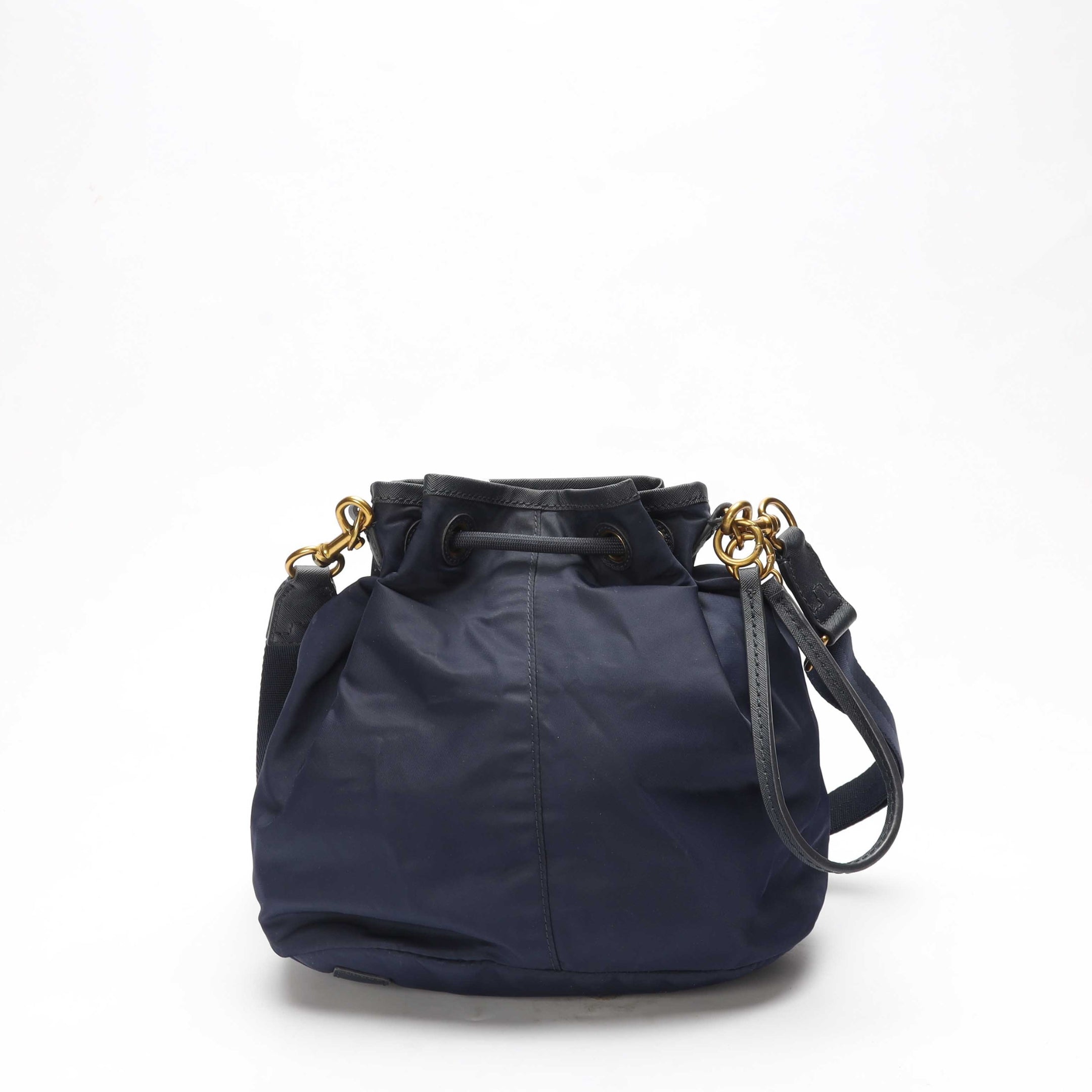 Tory Burch Navy Scout Mini Nylon Bucket Bag