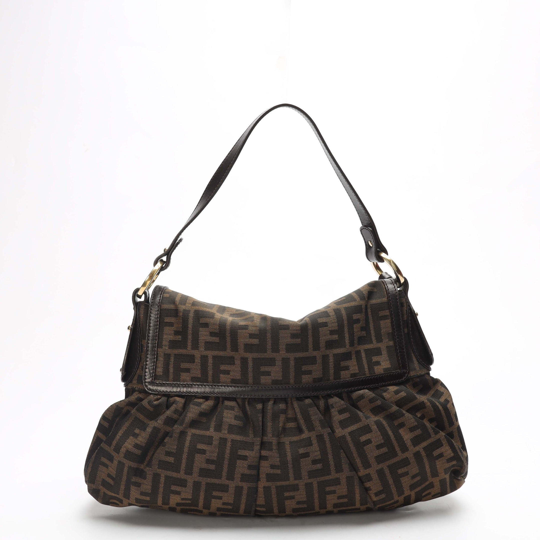 Fendi Brown FF Zucca Hobo Bag