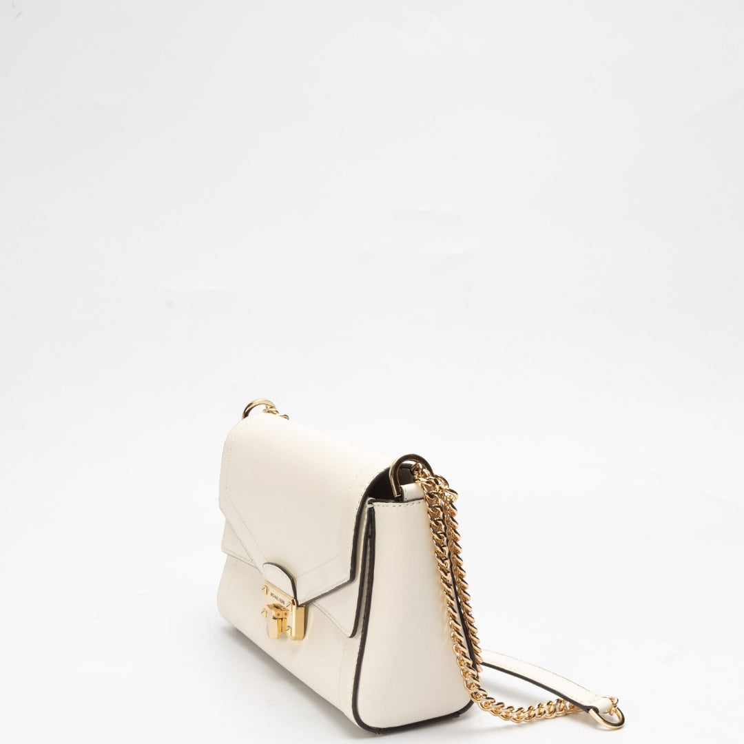 Michael Kors White Kinsley Shoulder Bag