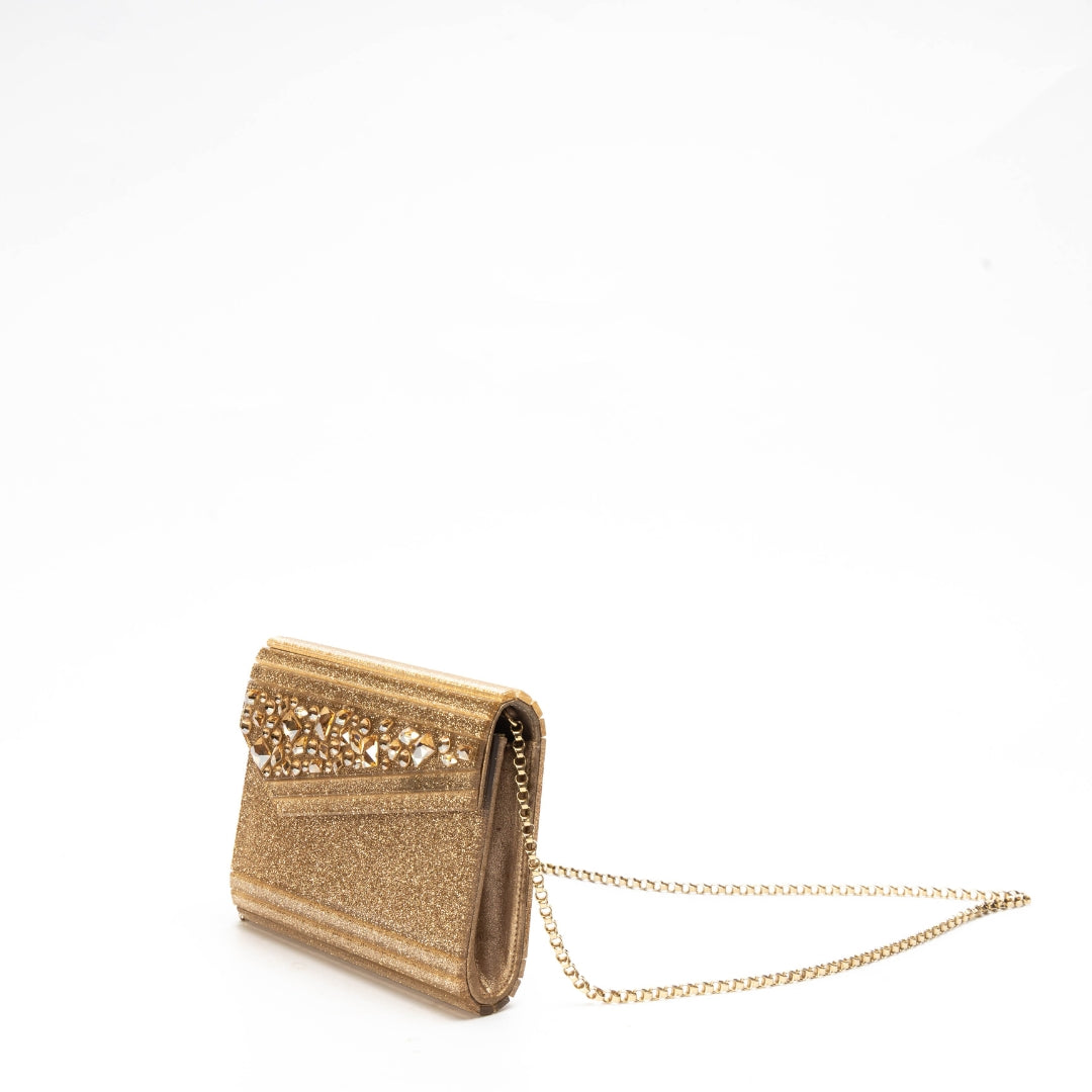 Jimmy Choo Candy Coarse Glitter Clutch