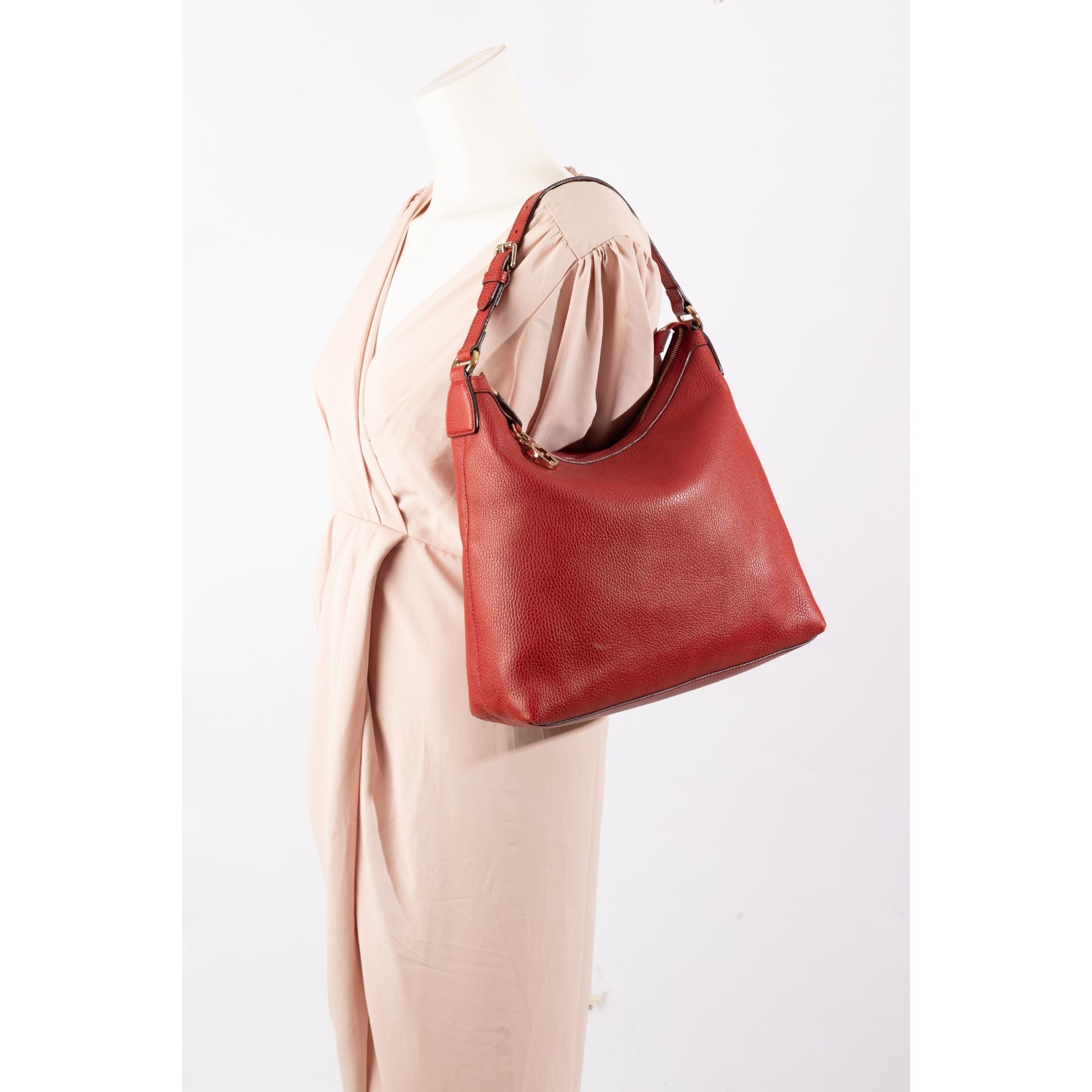 Gucci Red GG Charm Hobo Bag
