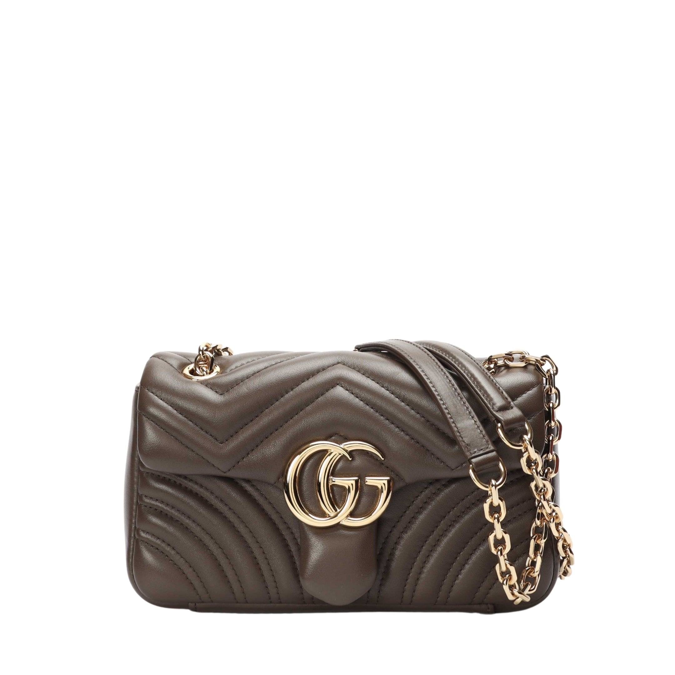 Gucci GG Marmont Taupe Small Shoulder Bag