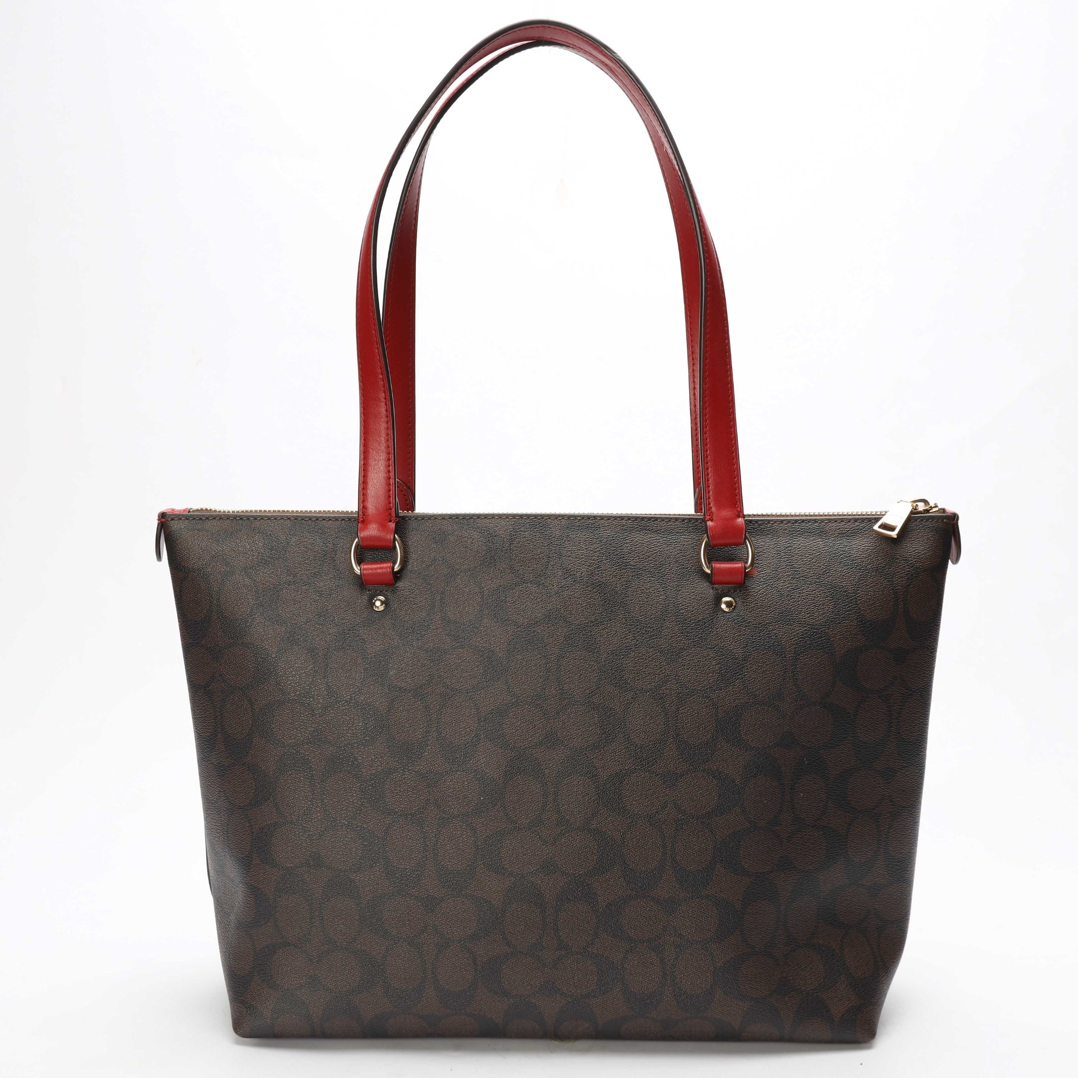Coach Brown Gallery Tote In Signature Canvas