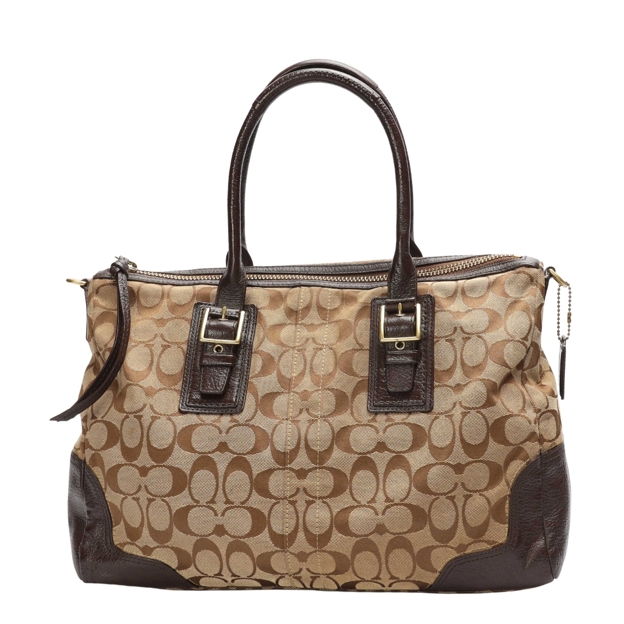 Coach Brown Carryall Boston Tote
