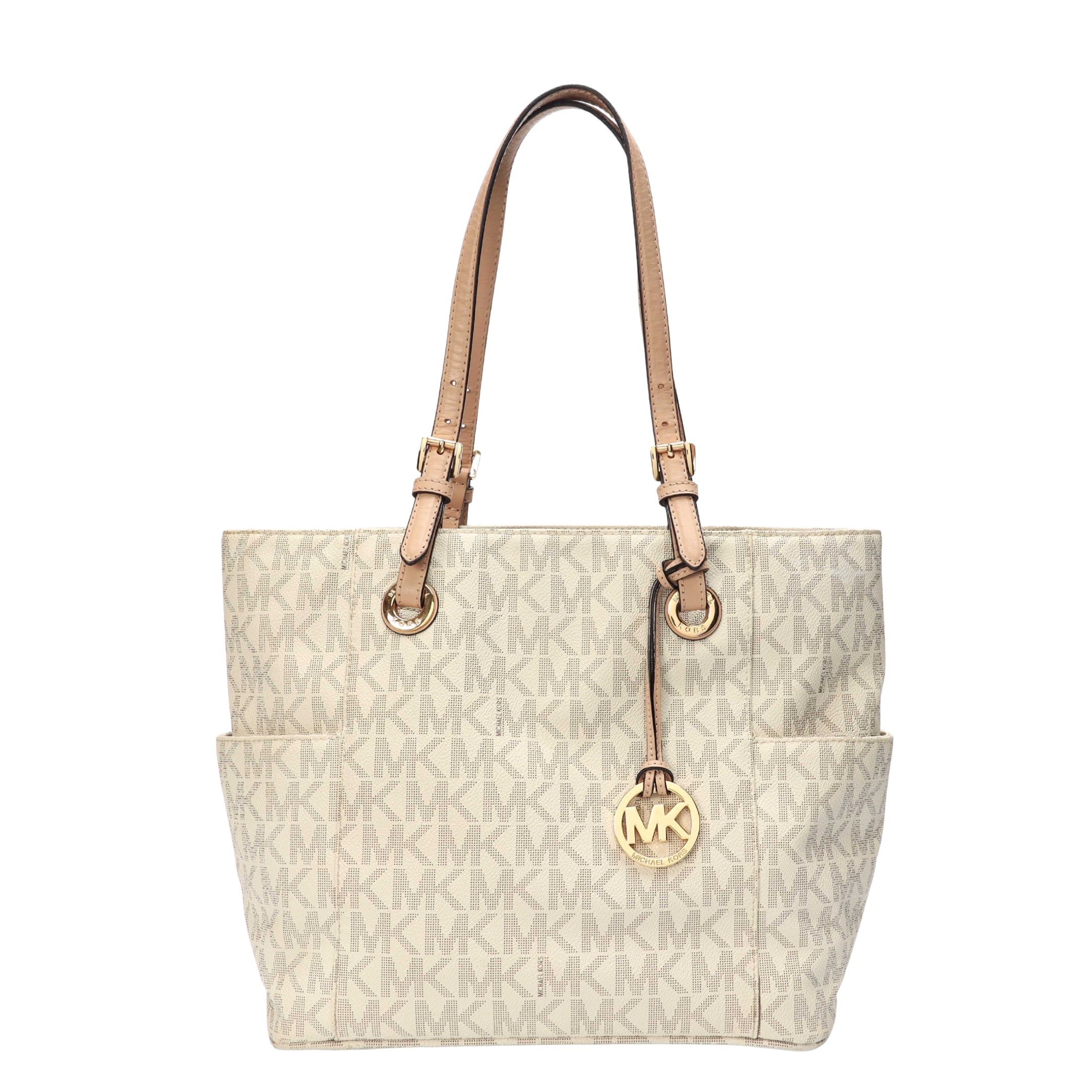 Michael Kors Vanilla Logo Jet Set Tote