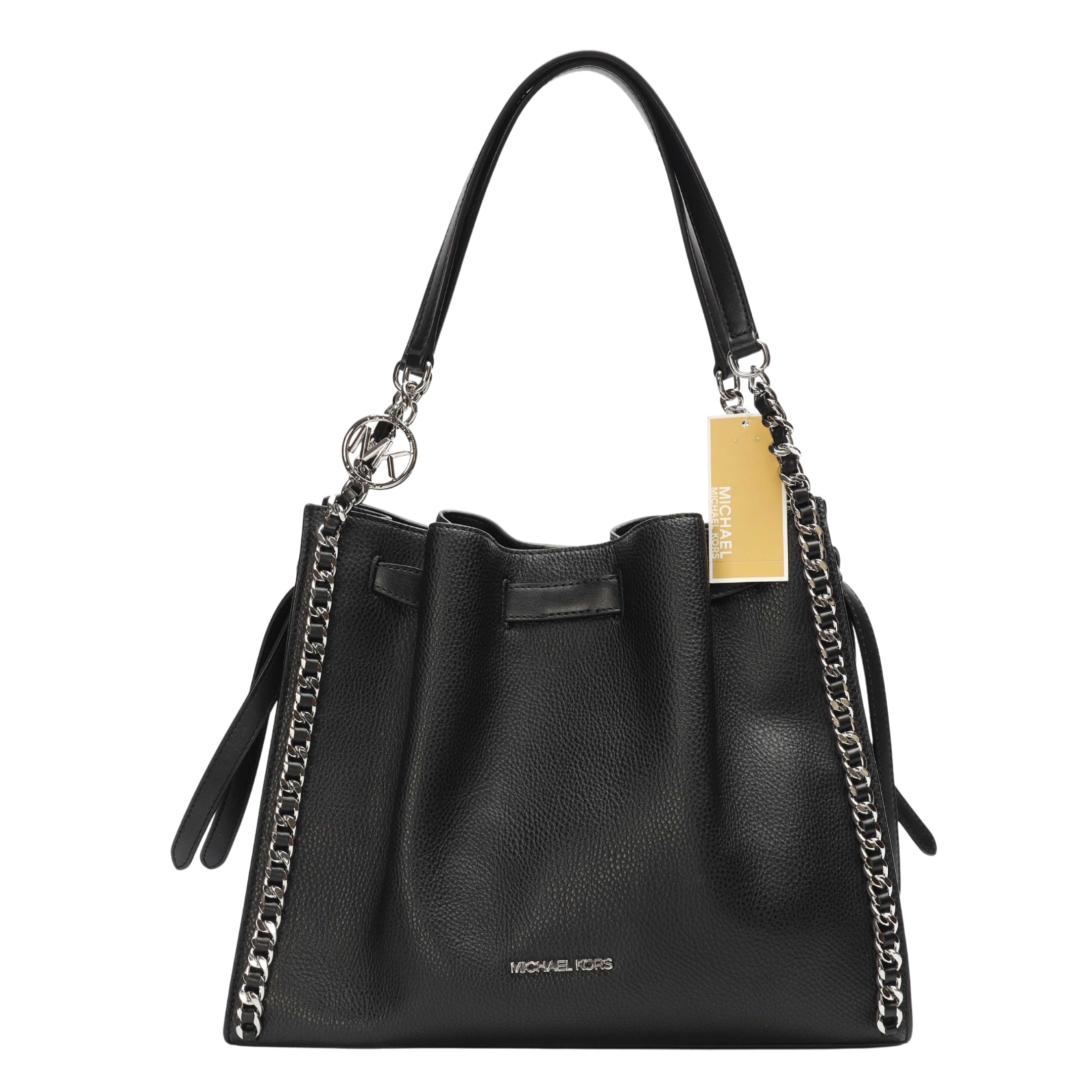 Michael Kors Mina Black Large Chain Shoulder Bag