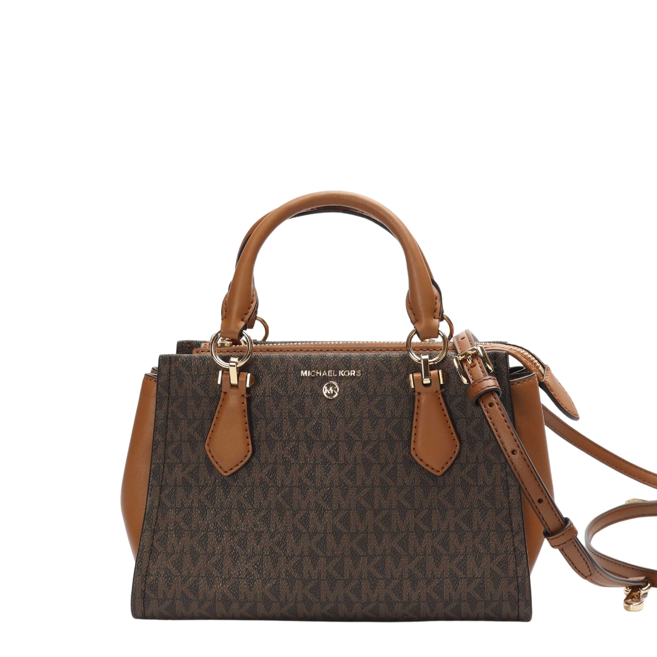 Michael Kors Marilyn Brown Small Logo Satchel