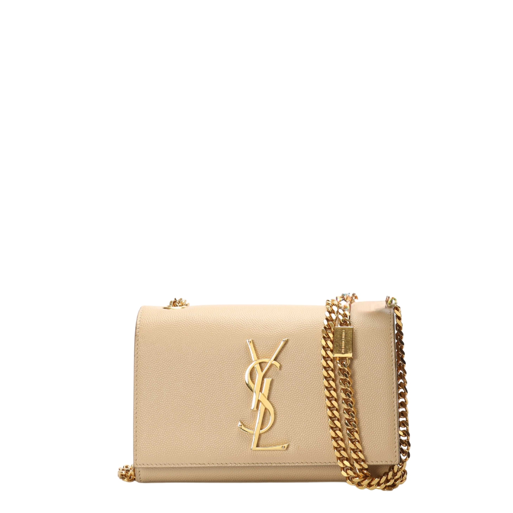 Saint Laurent Beige Grain De Poudre Crossbody Bag
