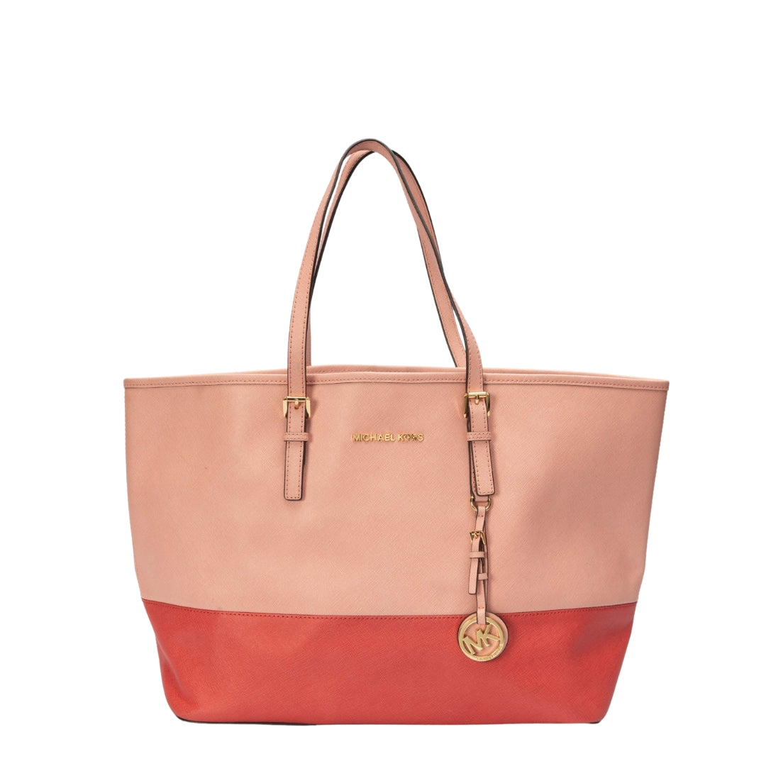 Michael Kors Saffiano Leather Medium Jet Set Travel Tote