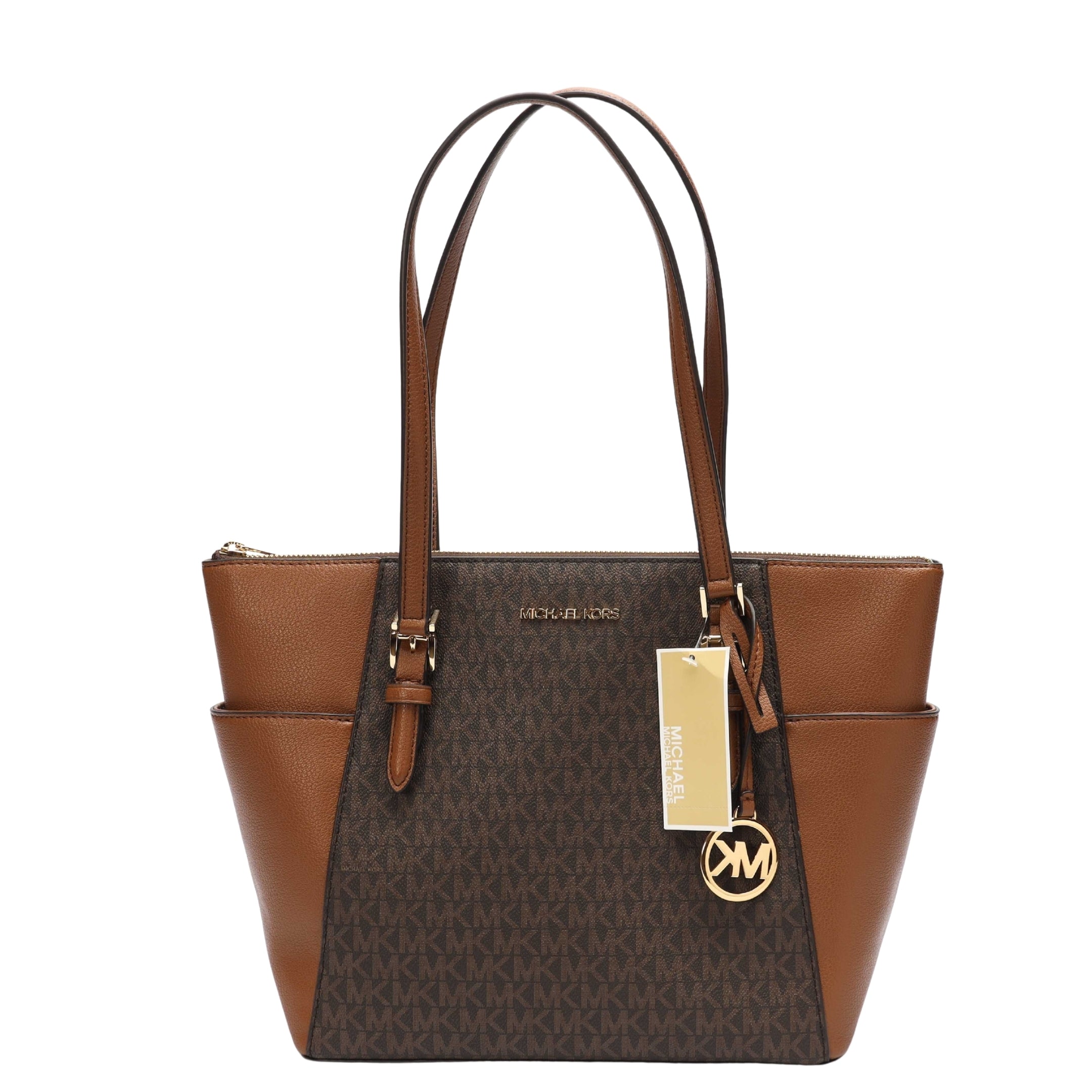Michael Kors Charlotte Logo Brown Tote Bag