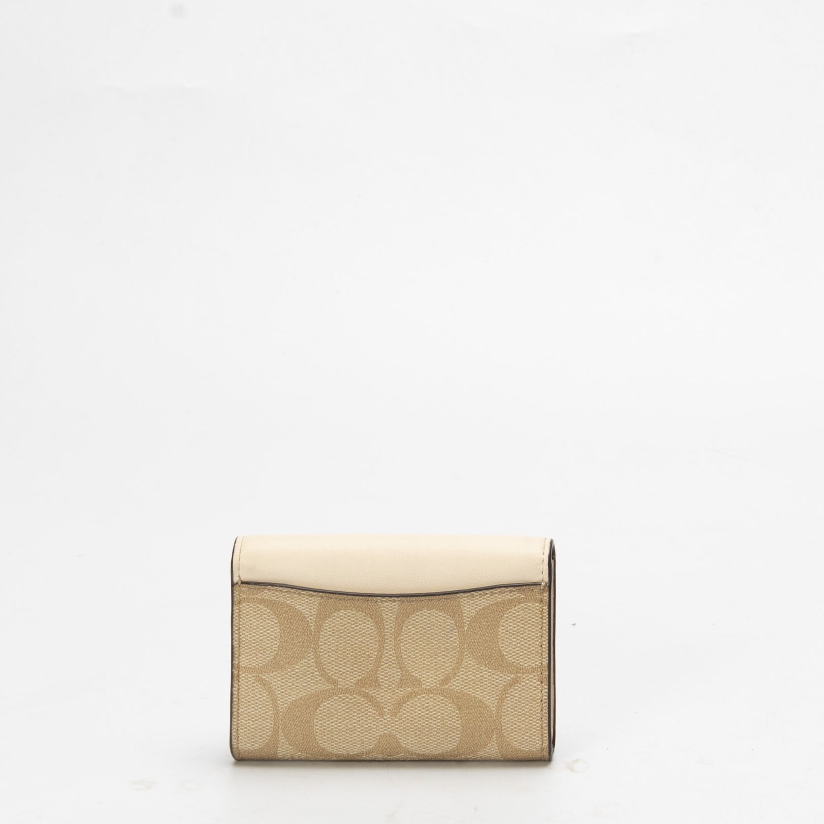 Coach Flap Card Case In Signature Canvas