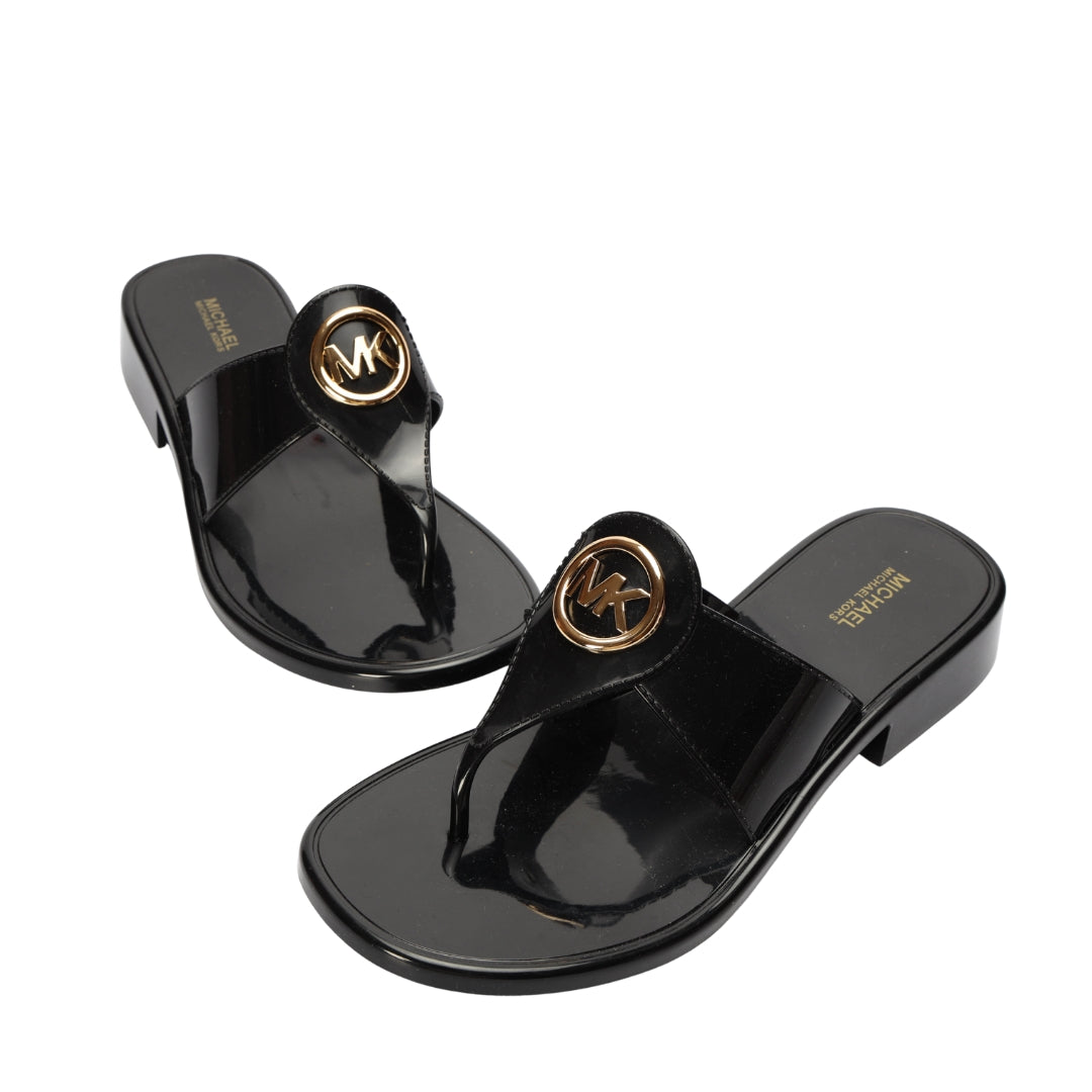 Michael Kors Black Hannah Jelly T-Strap Sandal