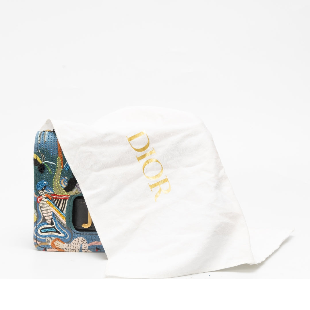 Dior J'Adior Embroidered Canvas Flap Bag