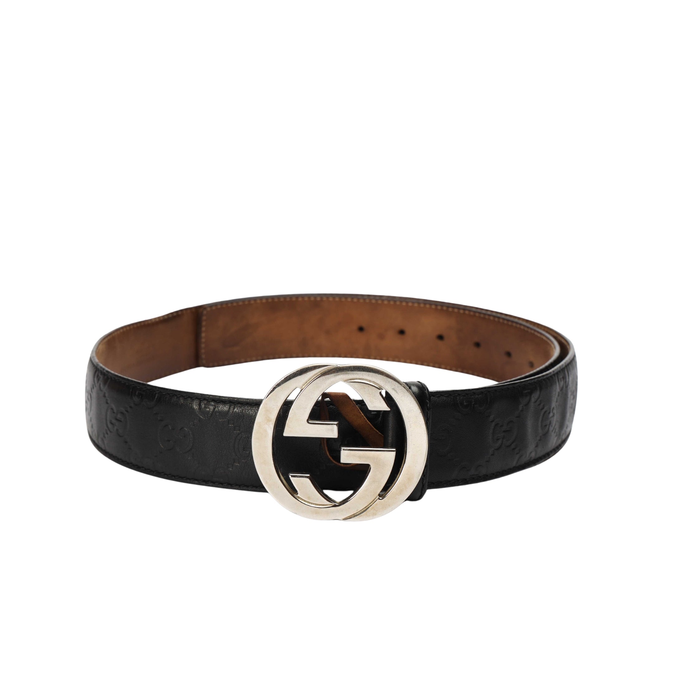 Gucci Brown GG Logo Casual Belt
