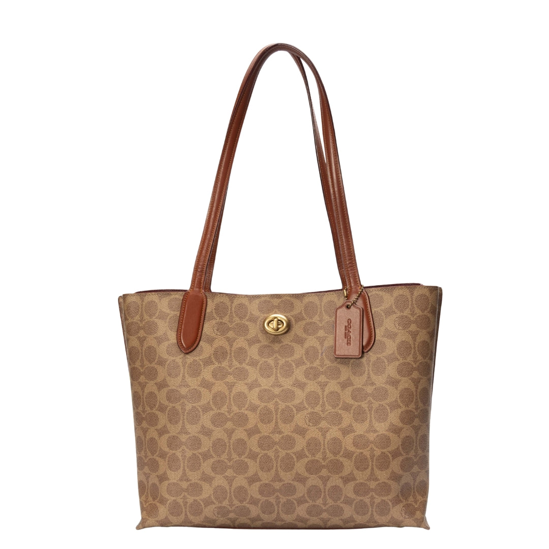 Coach Willow Tote In Signature Canvas