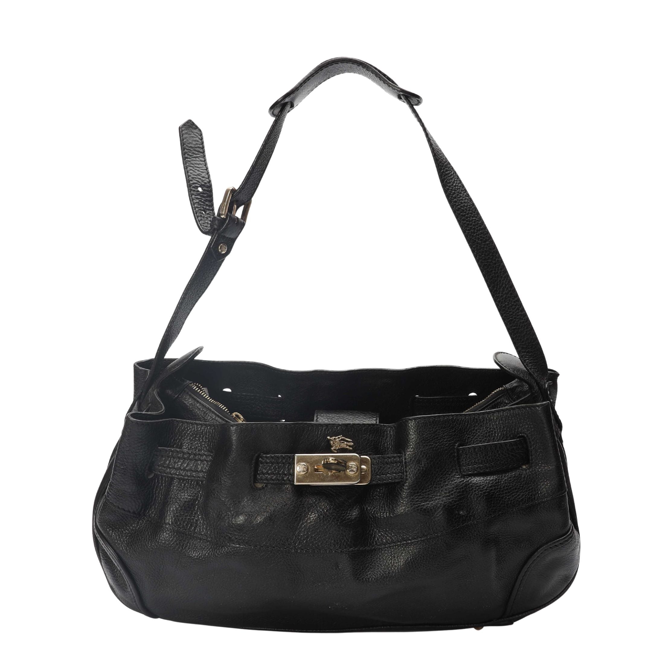 Burberry Black Drawstring Shoulder Bag