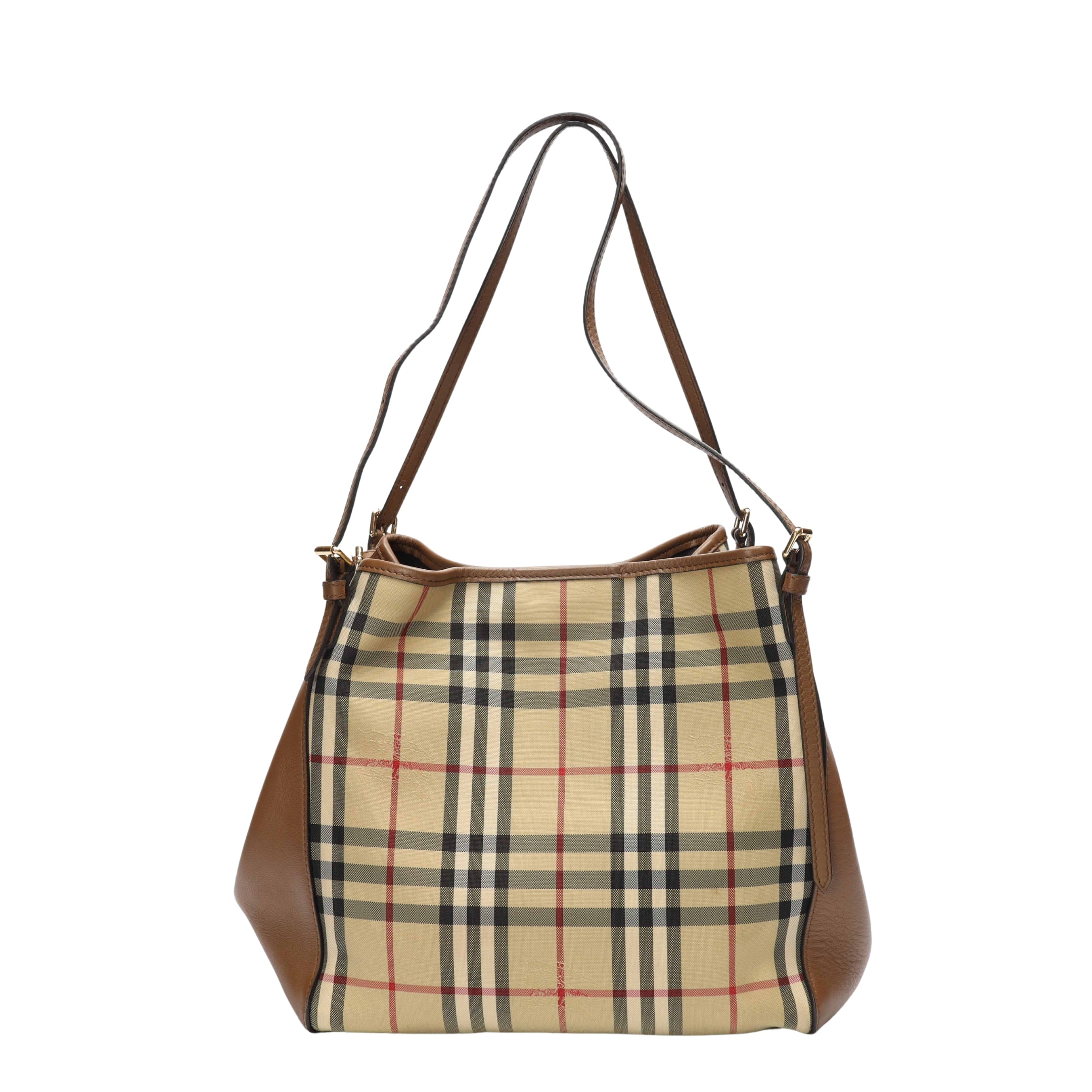 Burberry Tan Horseferry Check Canvas Canterbury Tote