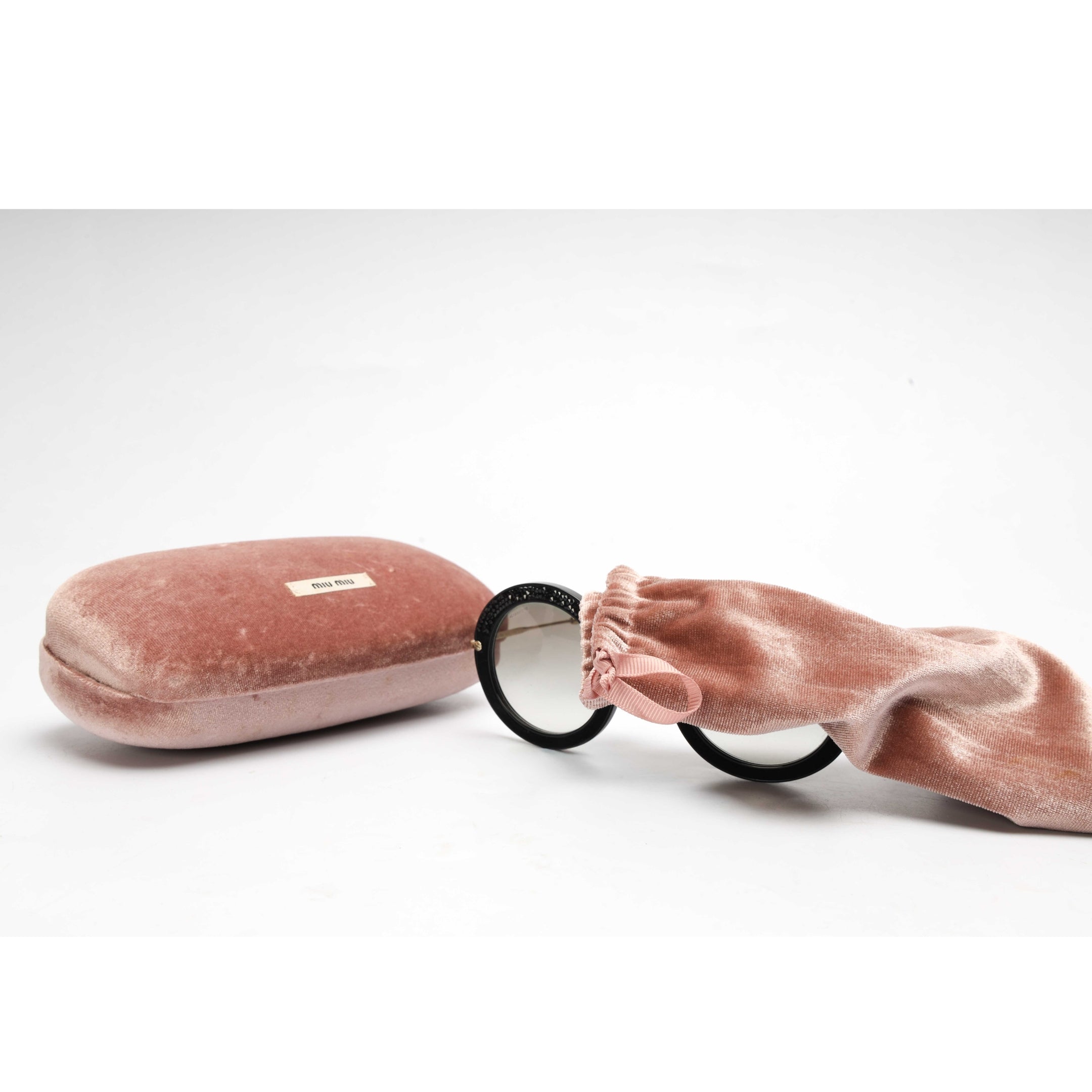 Miu Miu Black Round Sunglasses