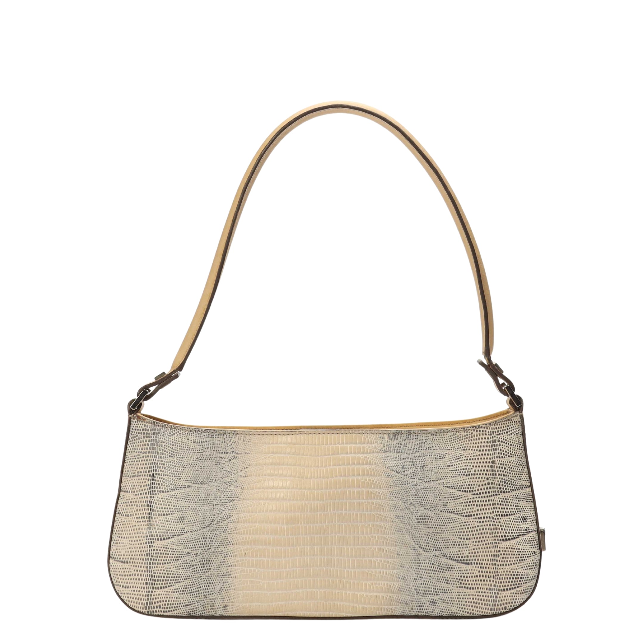 Salvatore Ferragamo Lizard Mini Beige Shoulder Bag