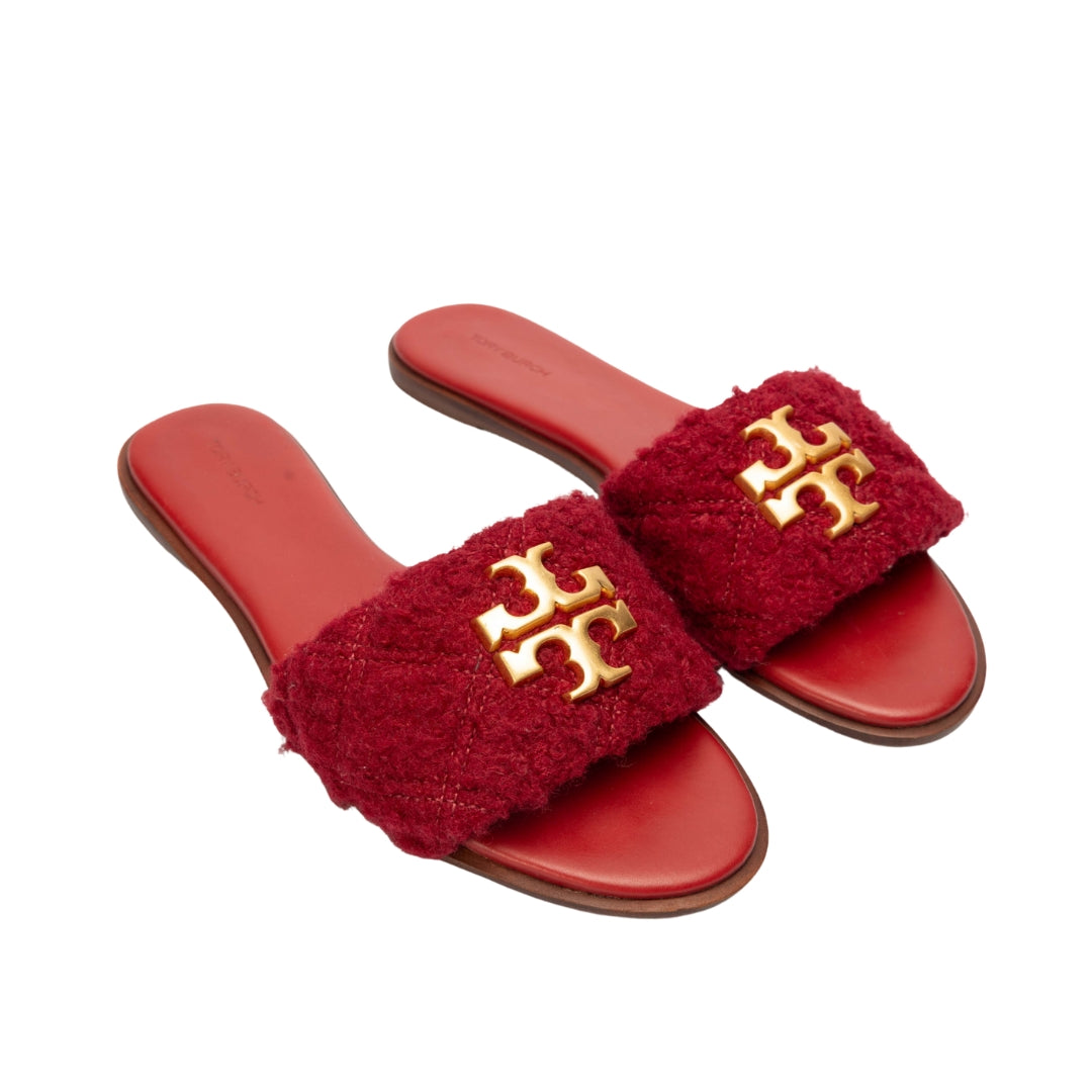 Tory Burch Metal Logo Eleanor Slides