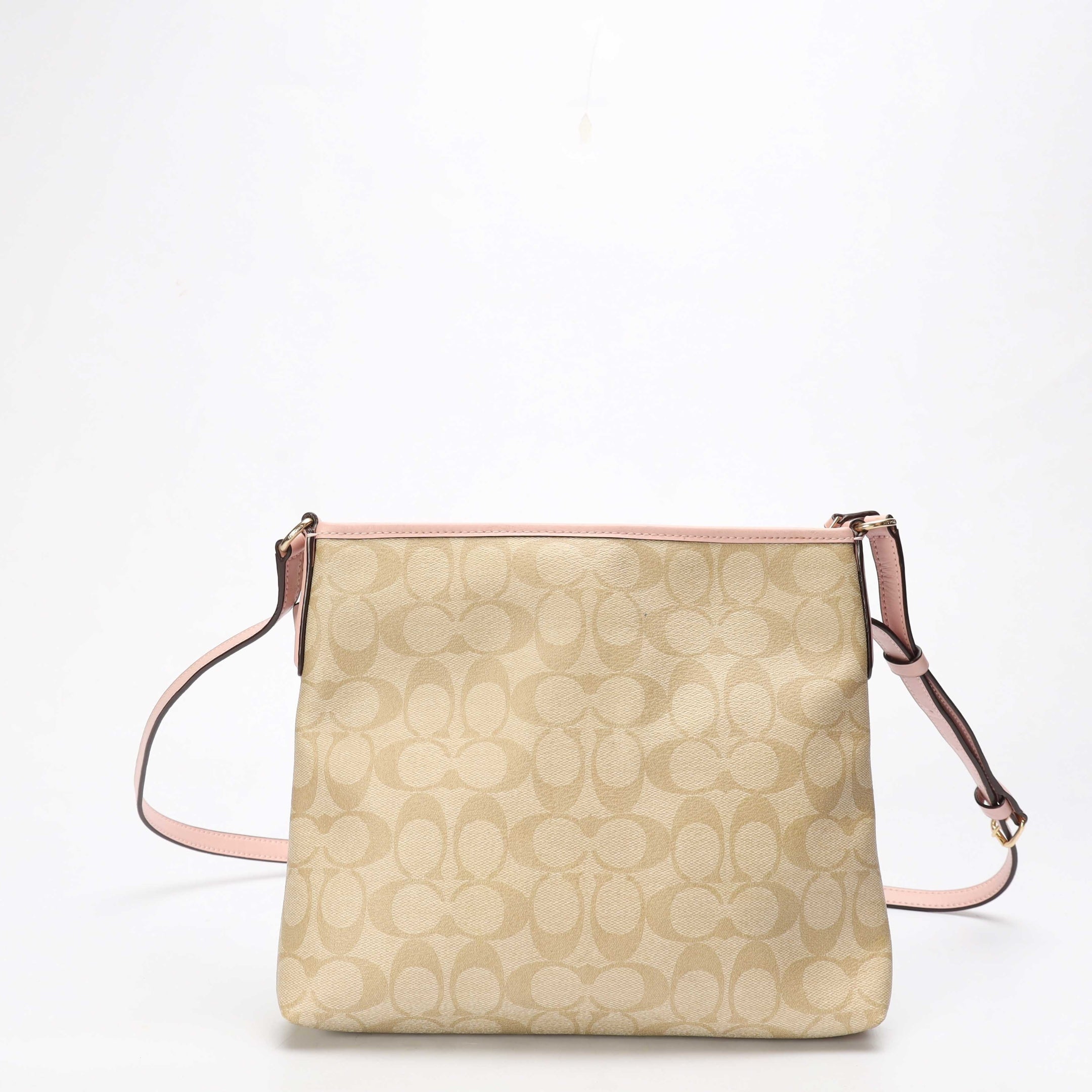 Coach Beige/Pink File Crossbody Bag