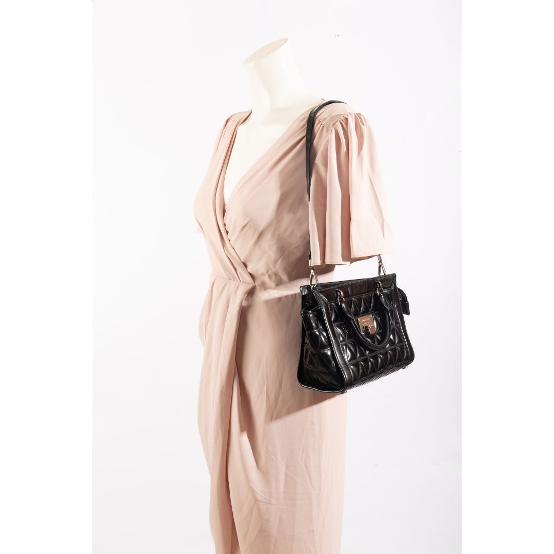 Michael Kors Vivianne Black Convertible Satchel
