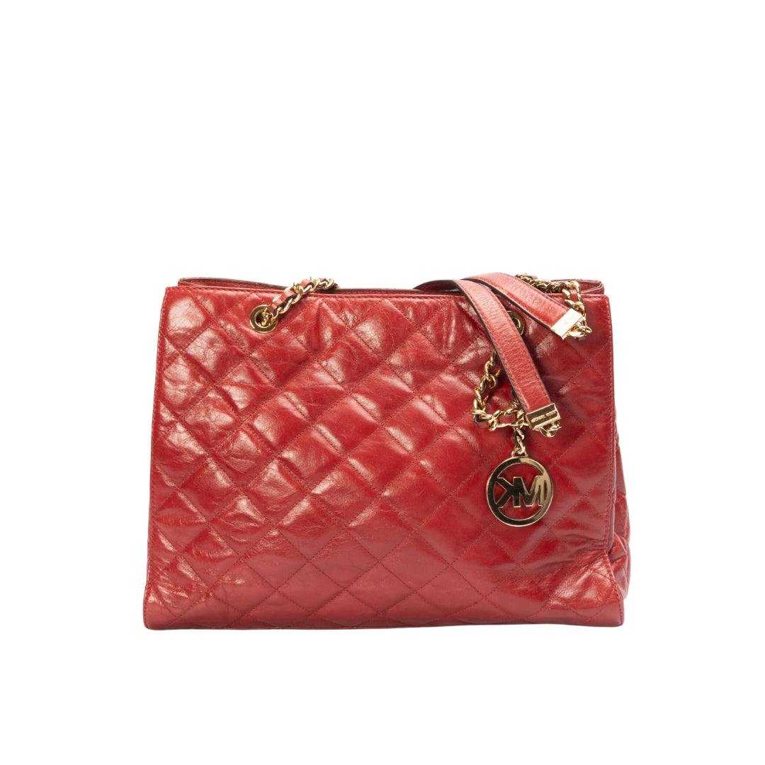 Michael Kors Susan Medium Quilted Leather Tote Bag
