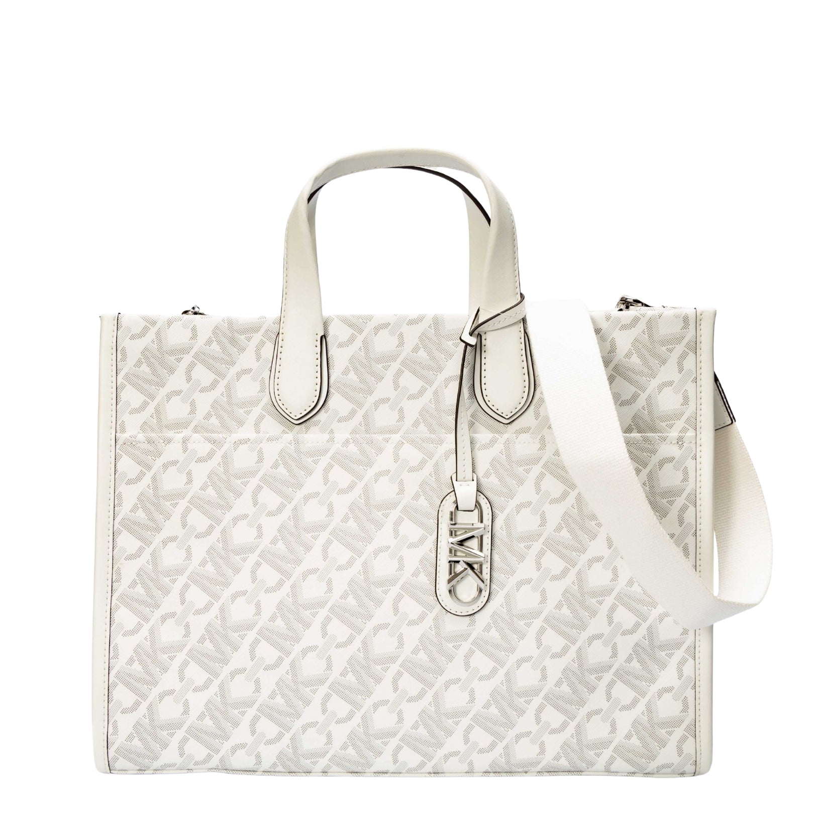 Michael Kors White Gigi Empire Logo Tote