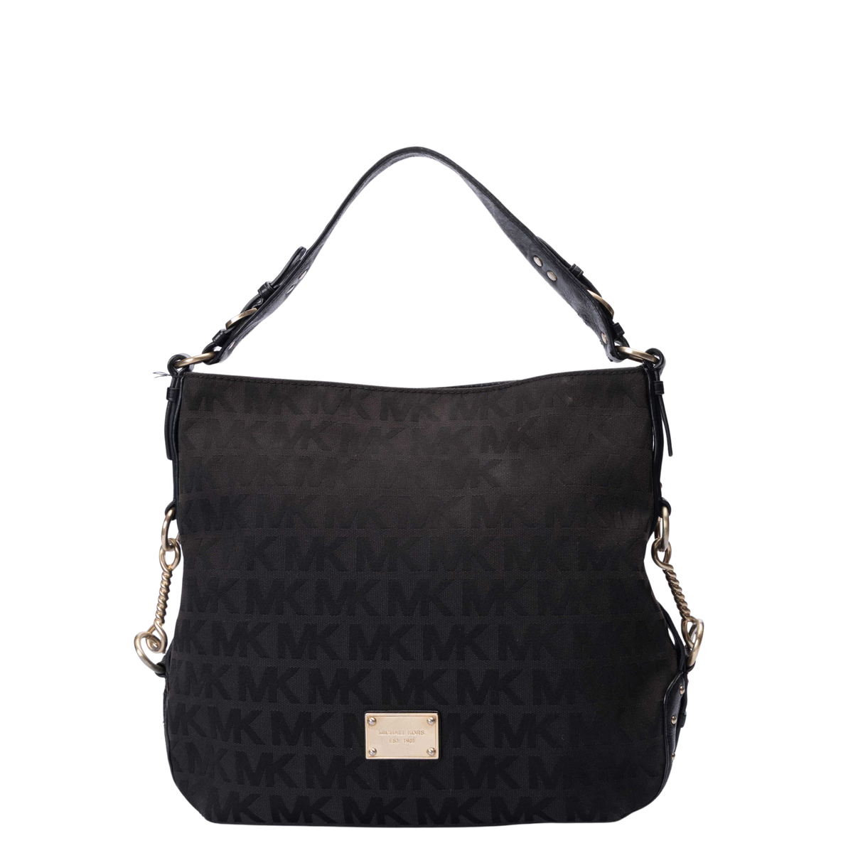 Michael Kors Black Signature Logo Hobo