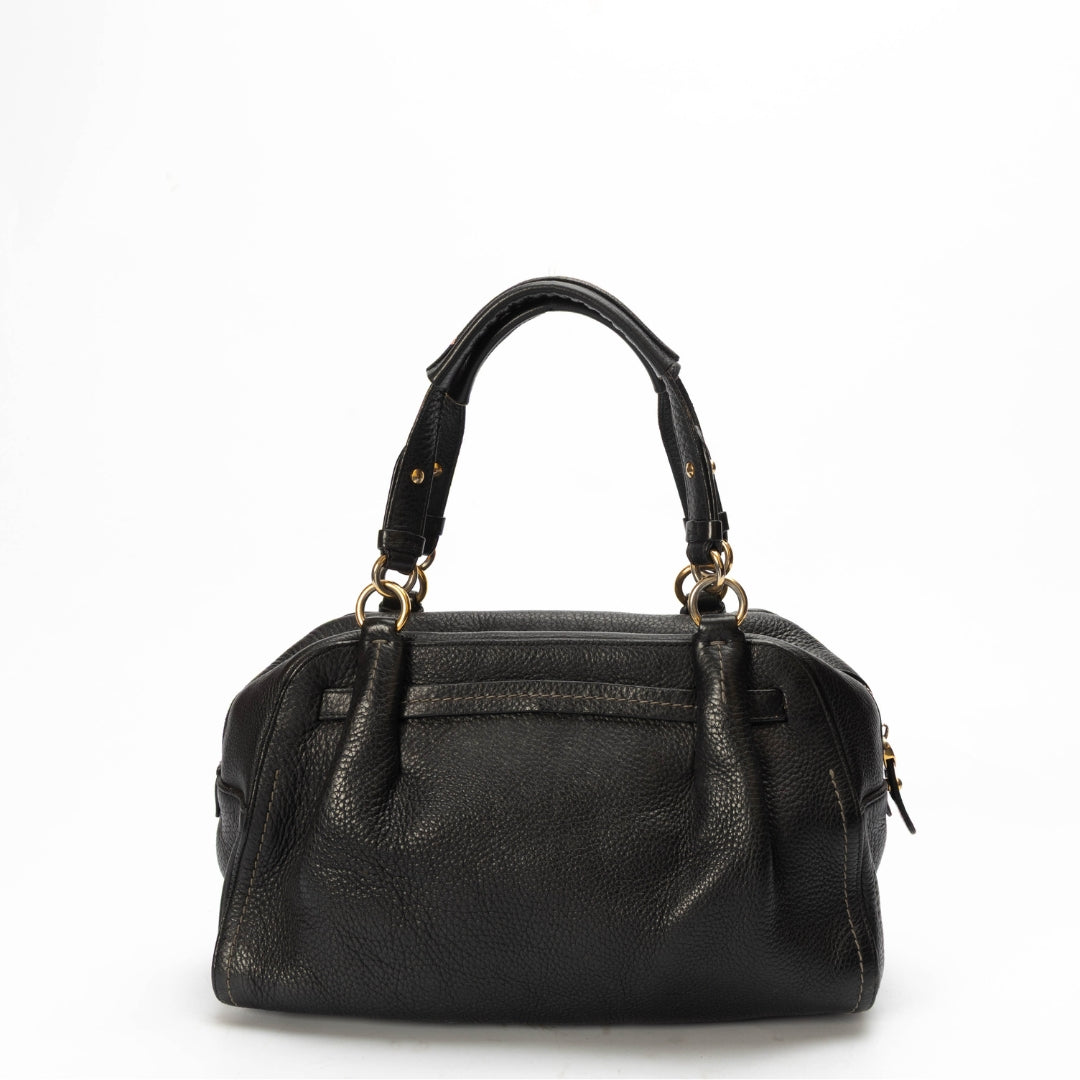 Salvatore Ferragamo Gancini Black Satchel