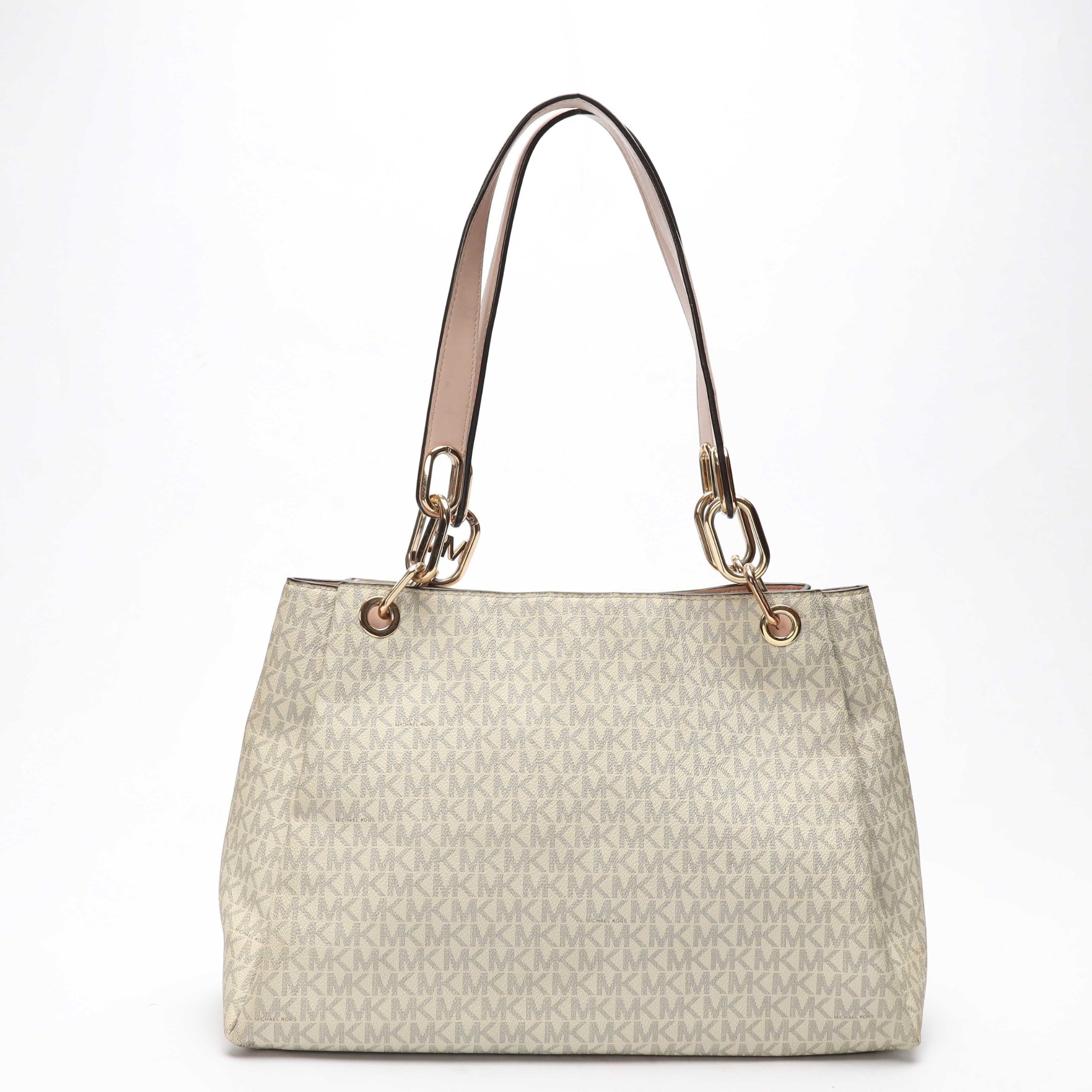 Michael Kors Trisha Vanilla Large Logo Shoulder Bag