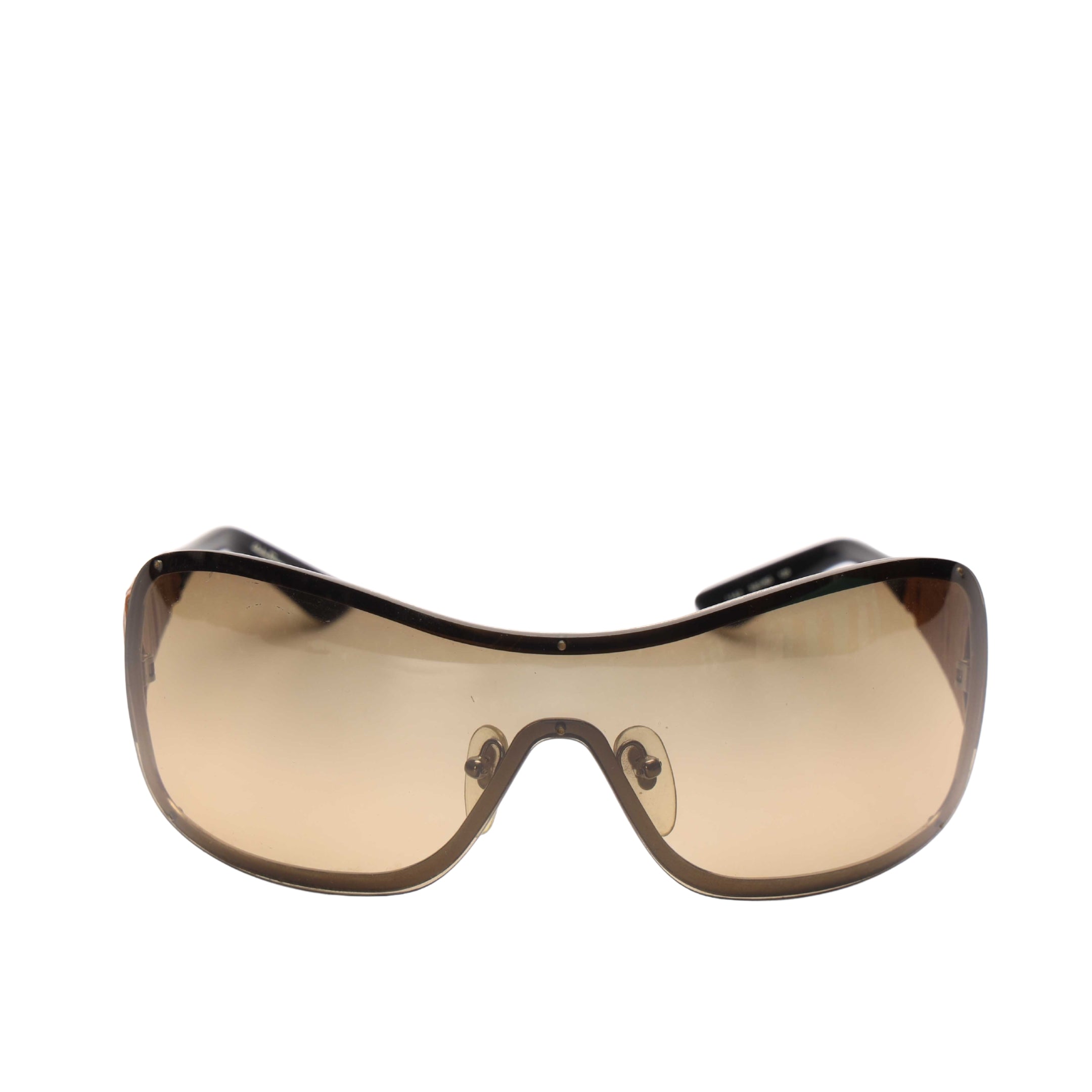 Salvatore Ferragamo Brown Shield Sunglasses