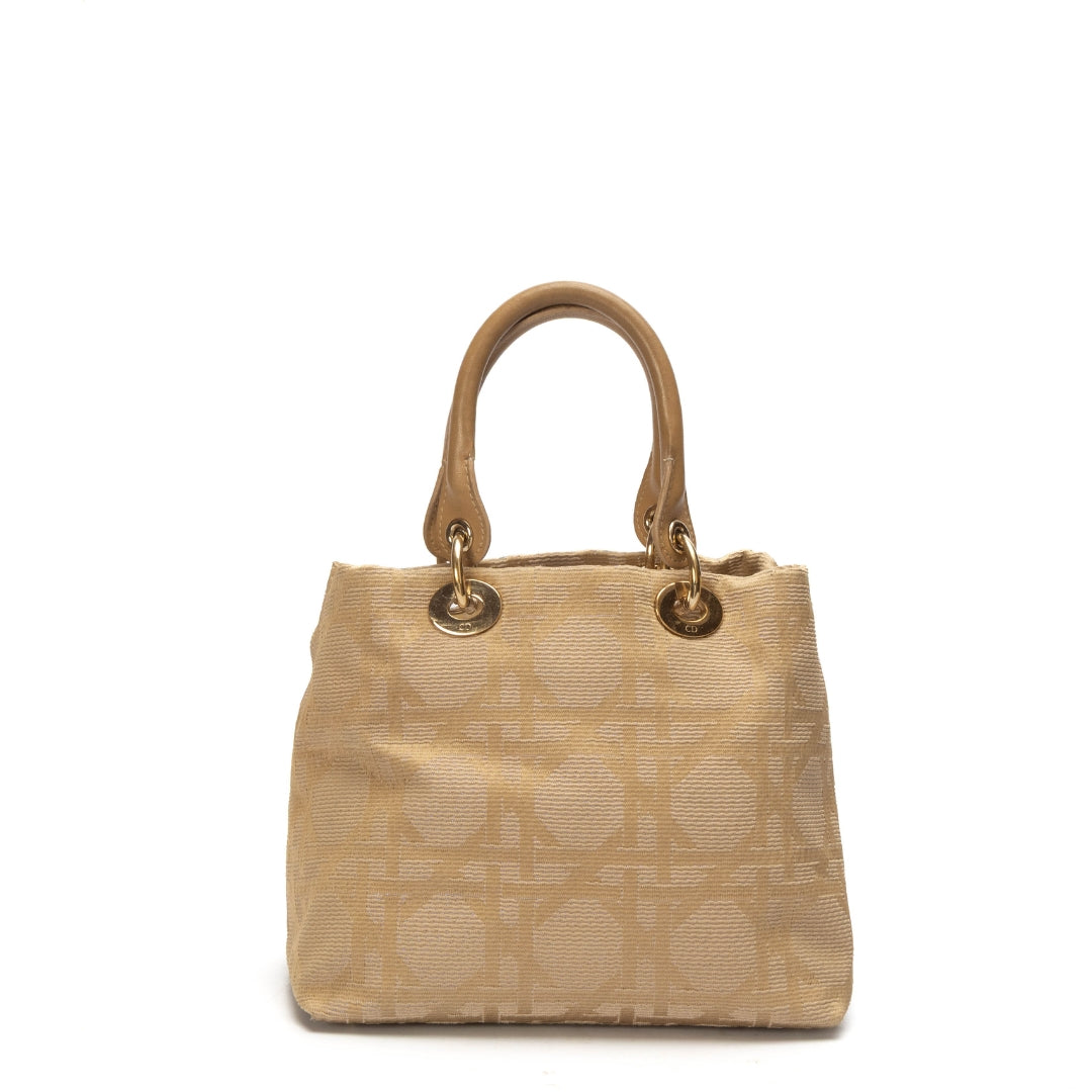 Dior Cannage Jacquard Canvas Lady Dior Bag