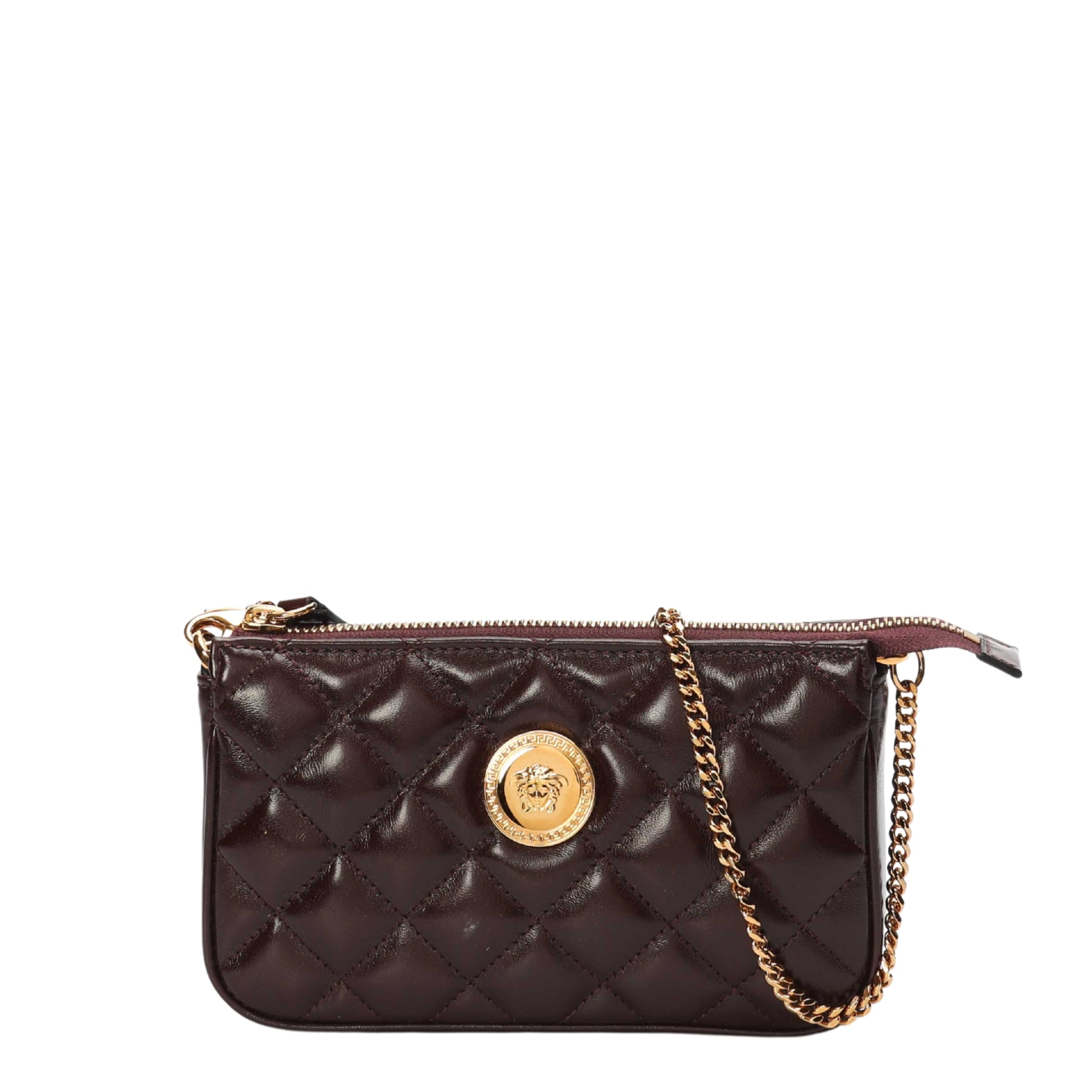 Versace La Medusa Quilted Shoulder Bag