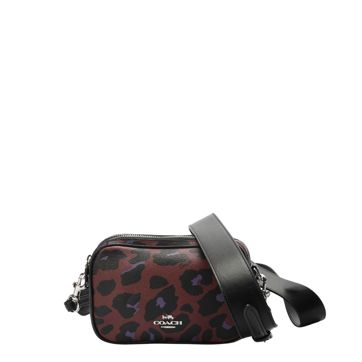 Coach Jamie Leopard Camera Crossbody Bag