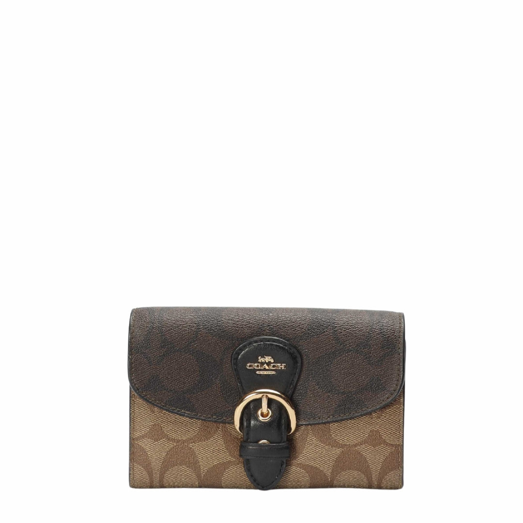 Coach Signature Canvas Kleo Wallet