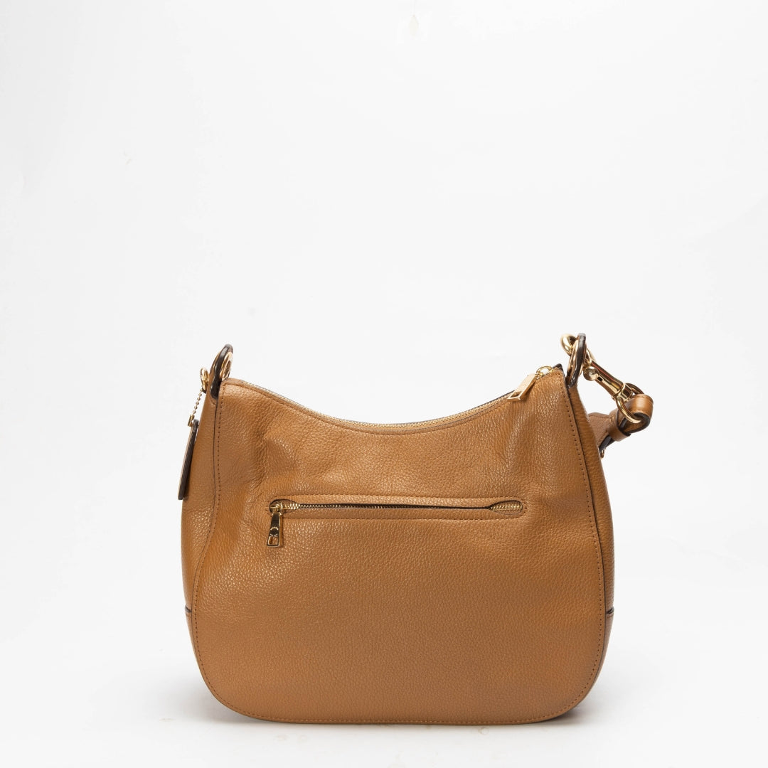 Coach Tan Horse & Carriage Logo Hobo Bag