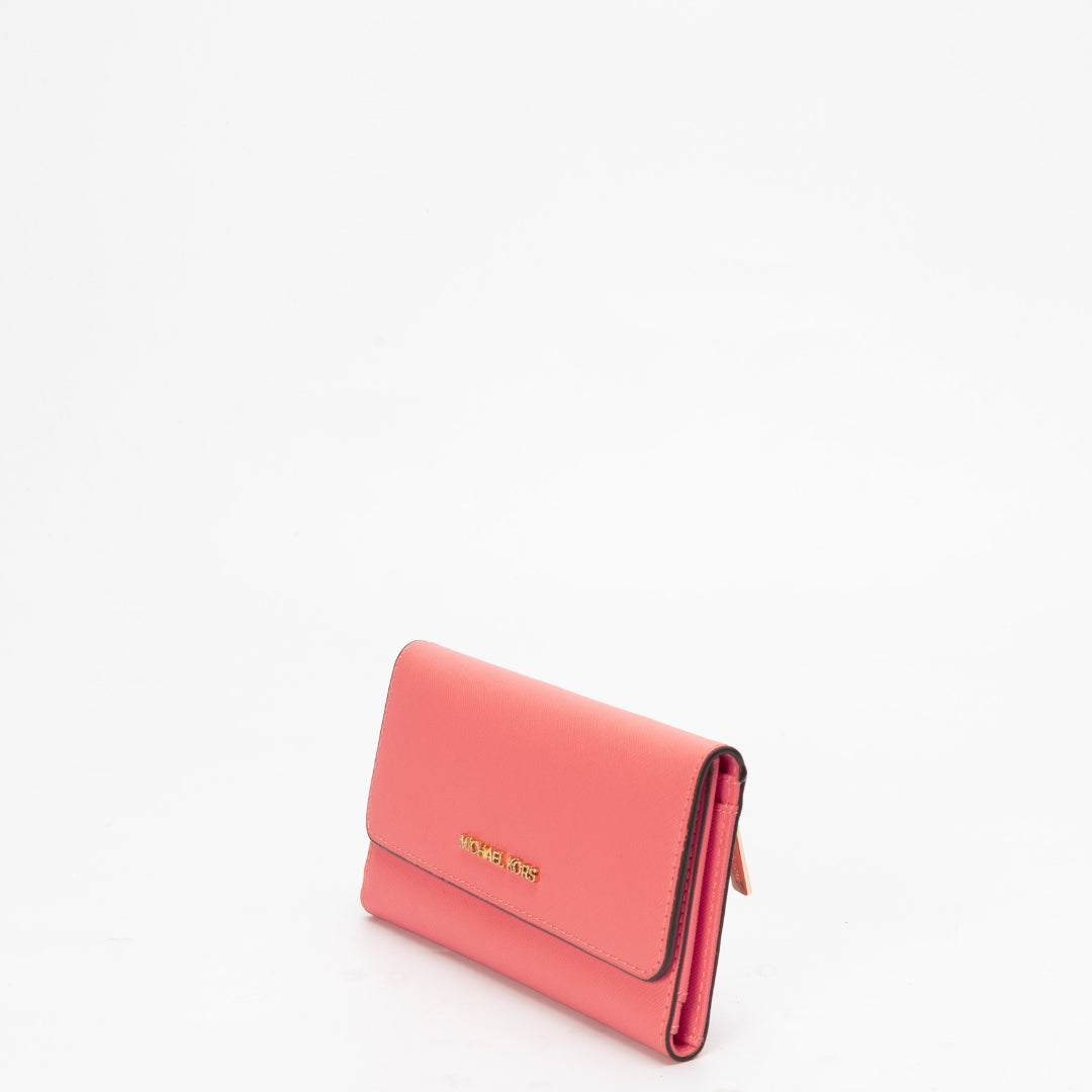 Michael Kors Jet Set Travel Pink Tri-Fold Wallet