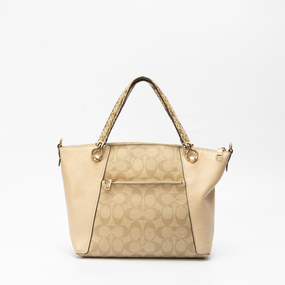 Coach Kacey Colorblock Signature Canvas Satchel