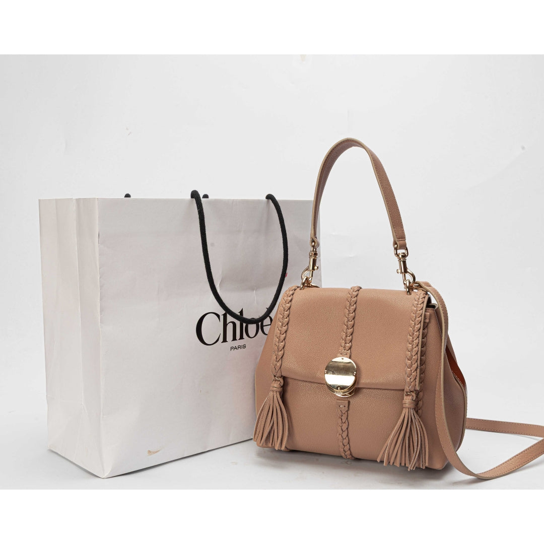 Chloe Penelope Beige Convertible Satchel