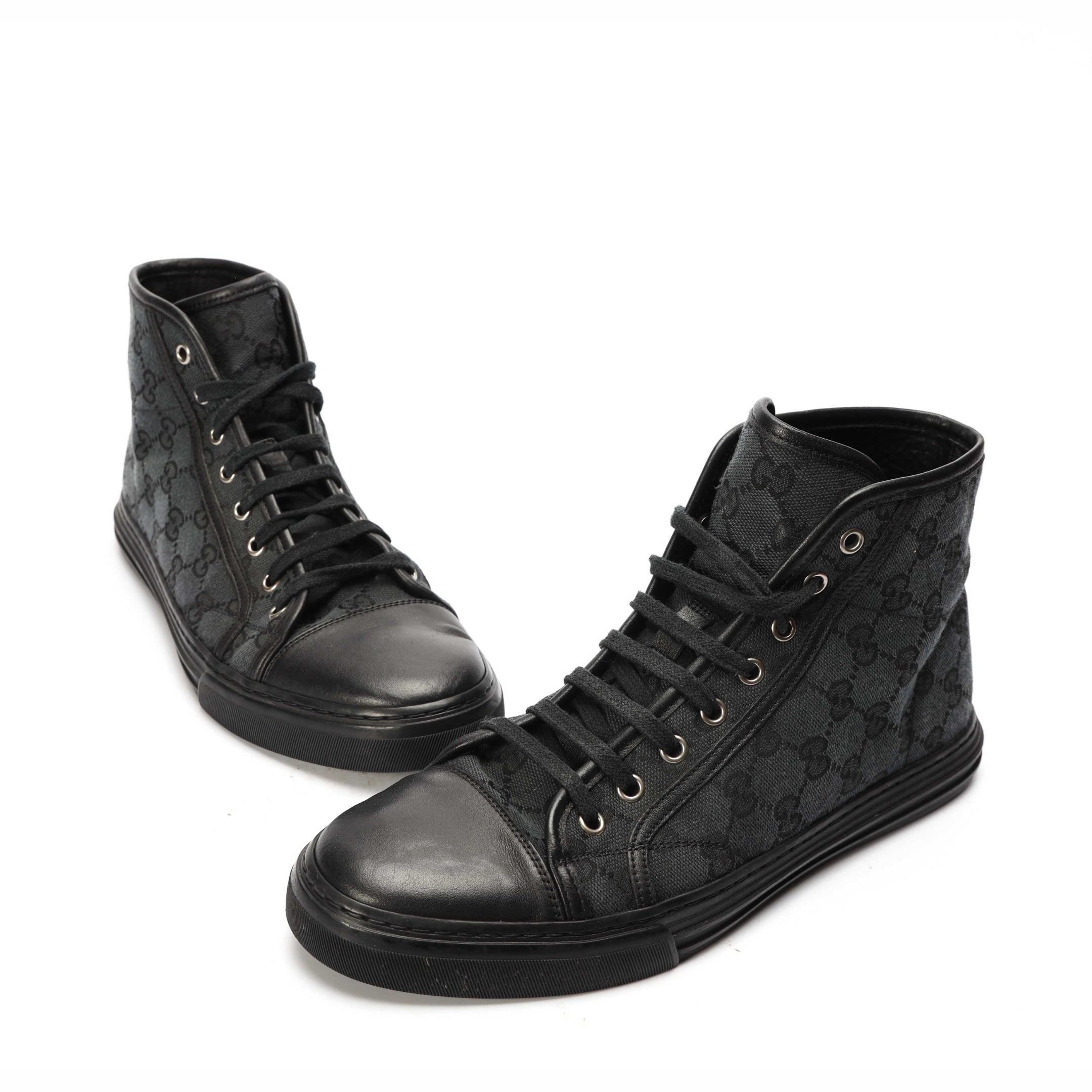 Gucci Black GG Brooklyn High Top Sneakers